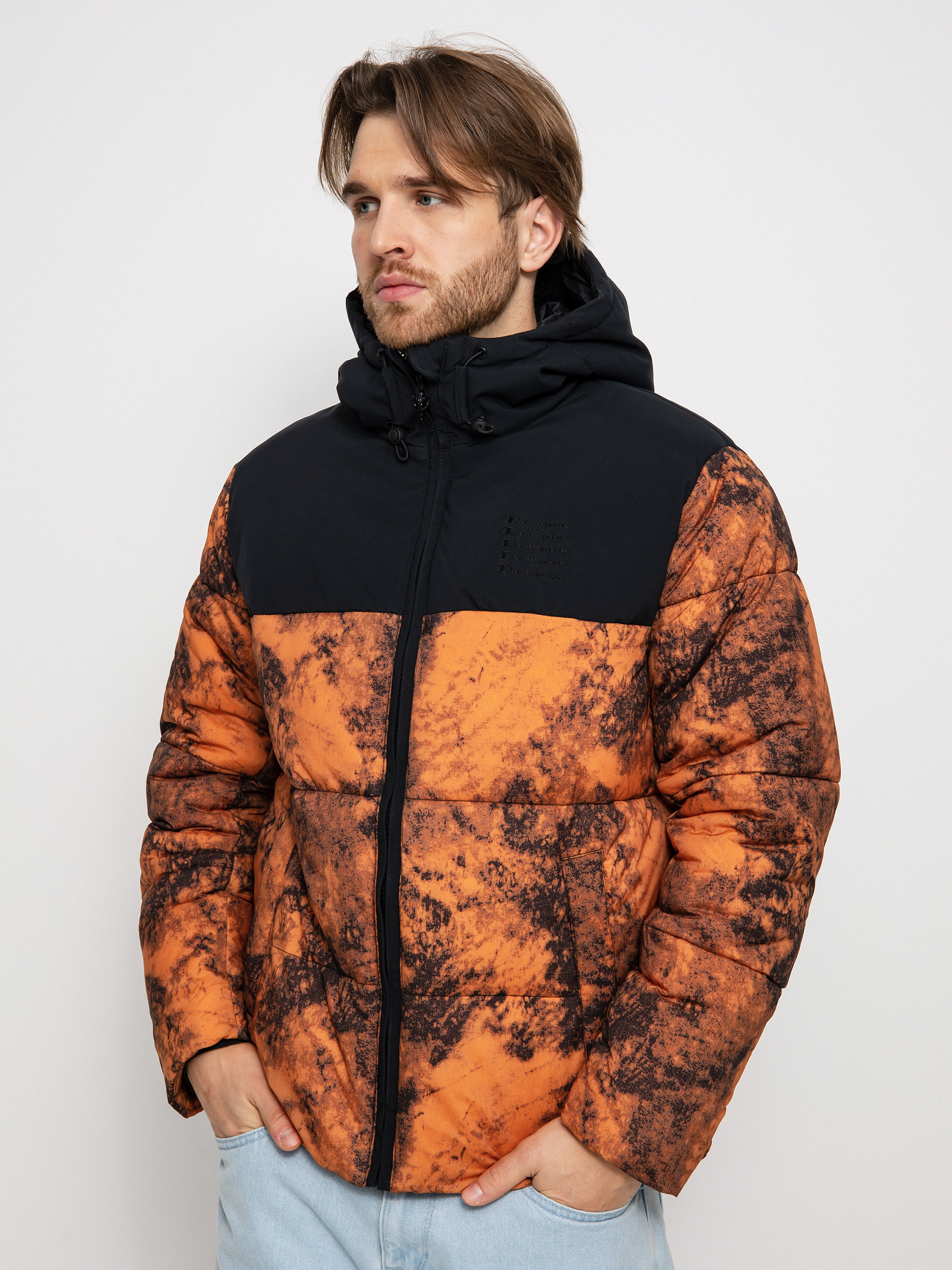 Champion Hooded Jacket 218087 Dzseki (abw/allover/nbk)