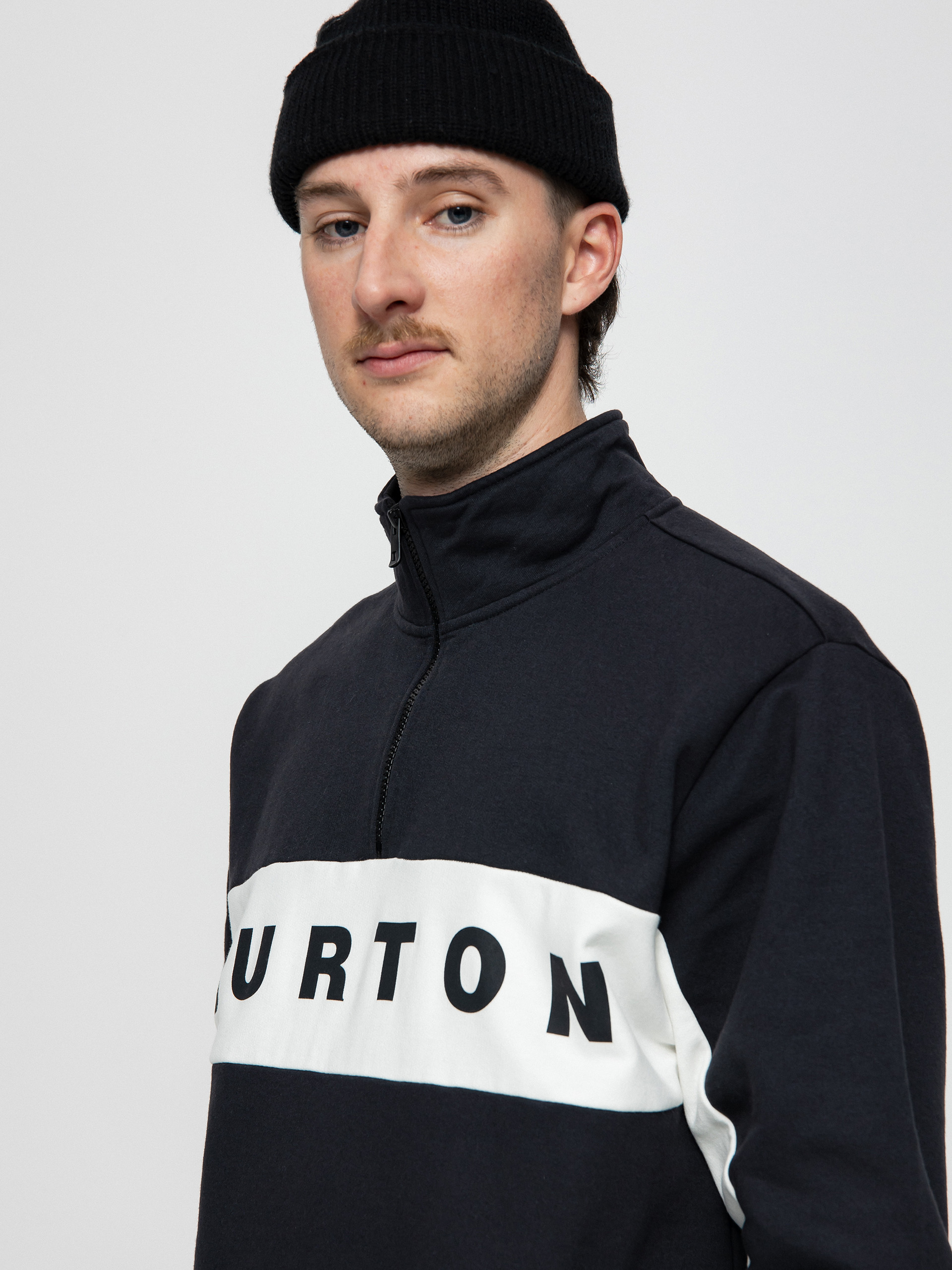 Burton Lowball Quarter Zip Pulóver (true black)