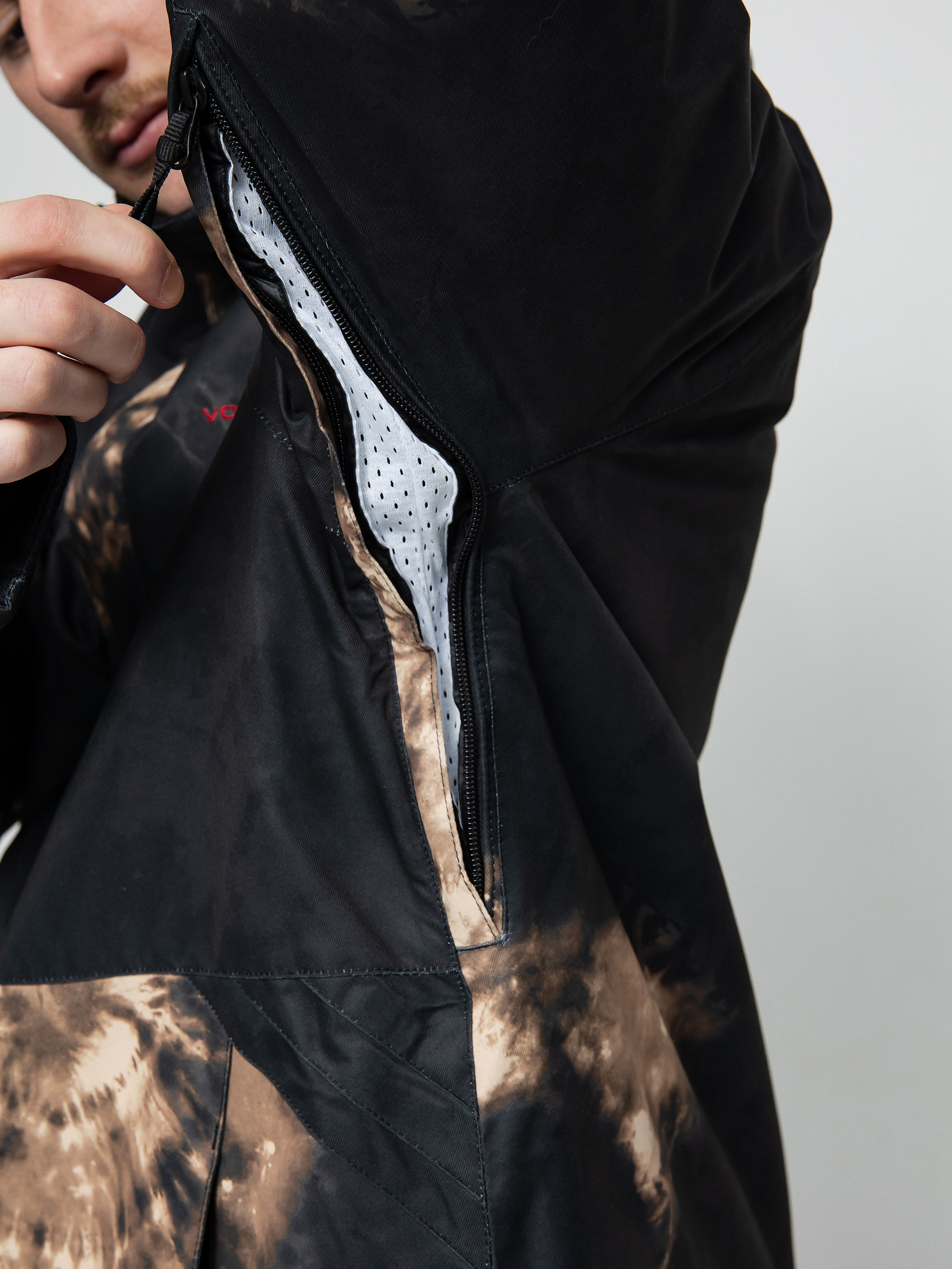 Férfi Volcom Iconic Stone Ins Snowboard dzseki (bleach black)