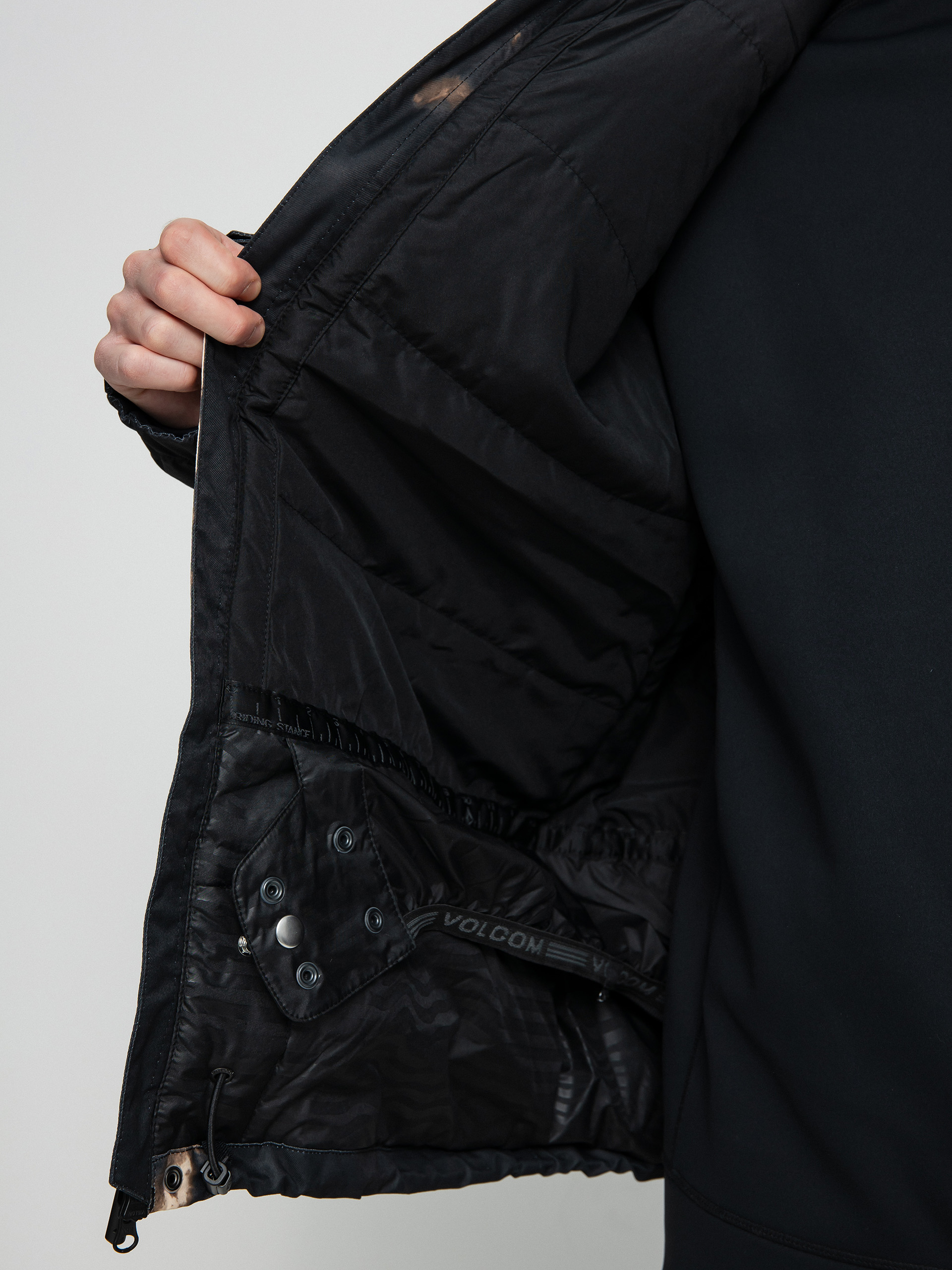 Férfi Volcom Iconic Stone Ins Snowboard dzseki (bleach black)