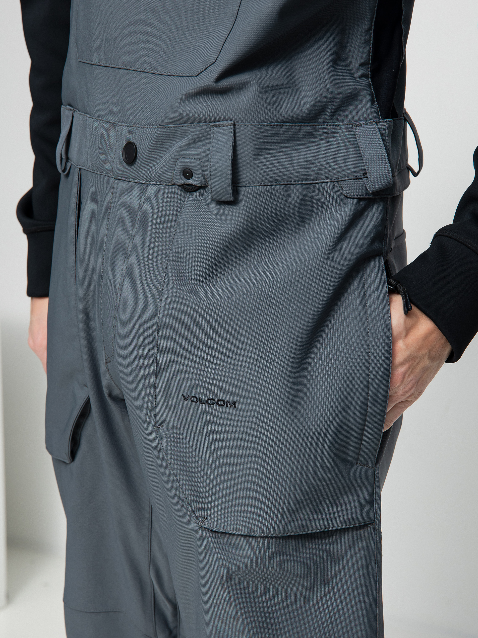 Férfi Volcom Roan Bib Overall Snowboard nadrág (dark grey)