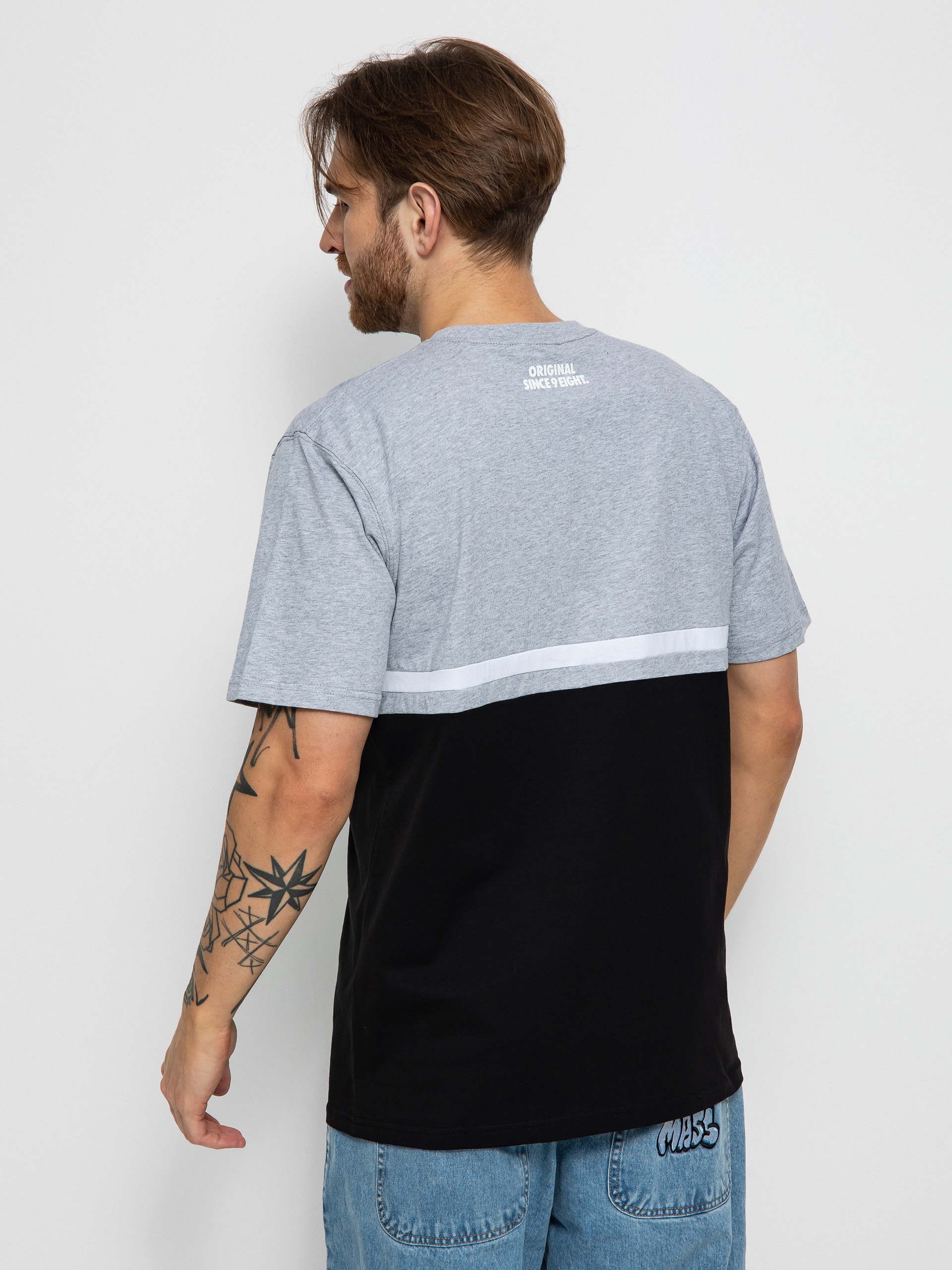 MassDnm Cut póló (heather grey/black)