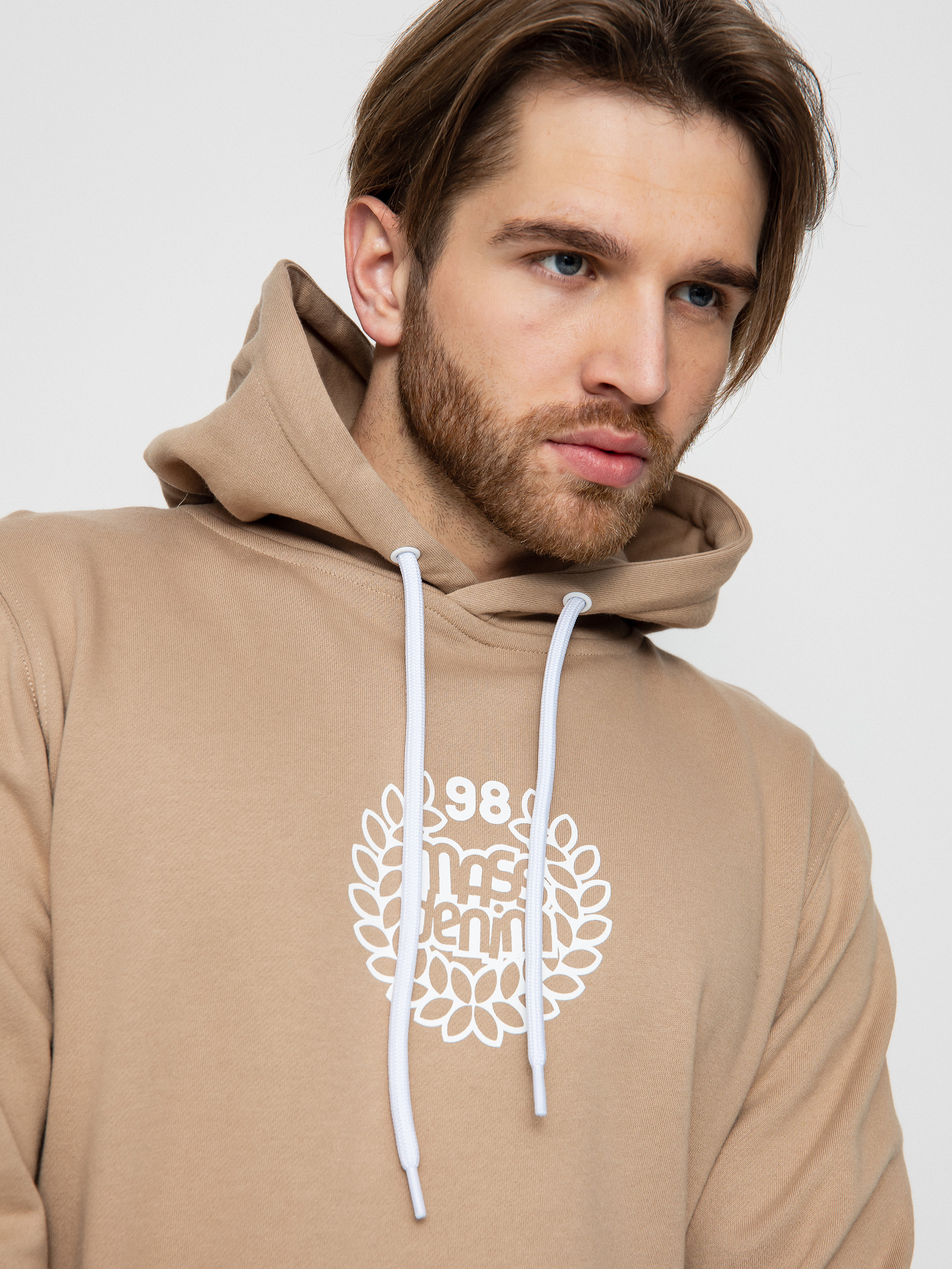 MassDnm Base Medium Logo HD Kapucnis pulóver (beige)