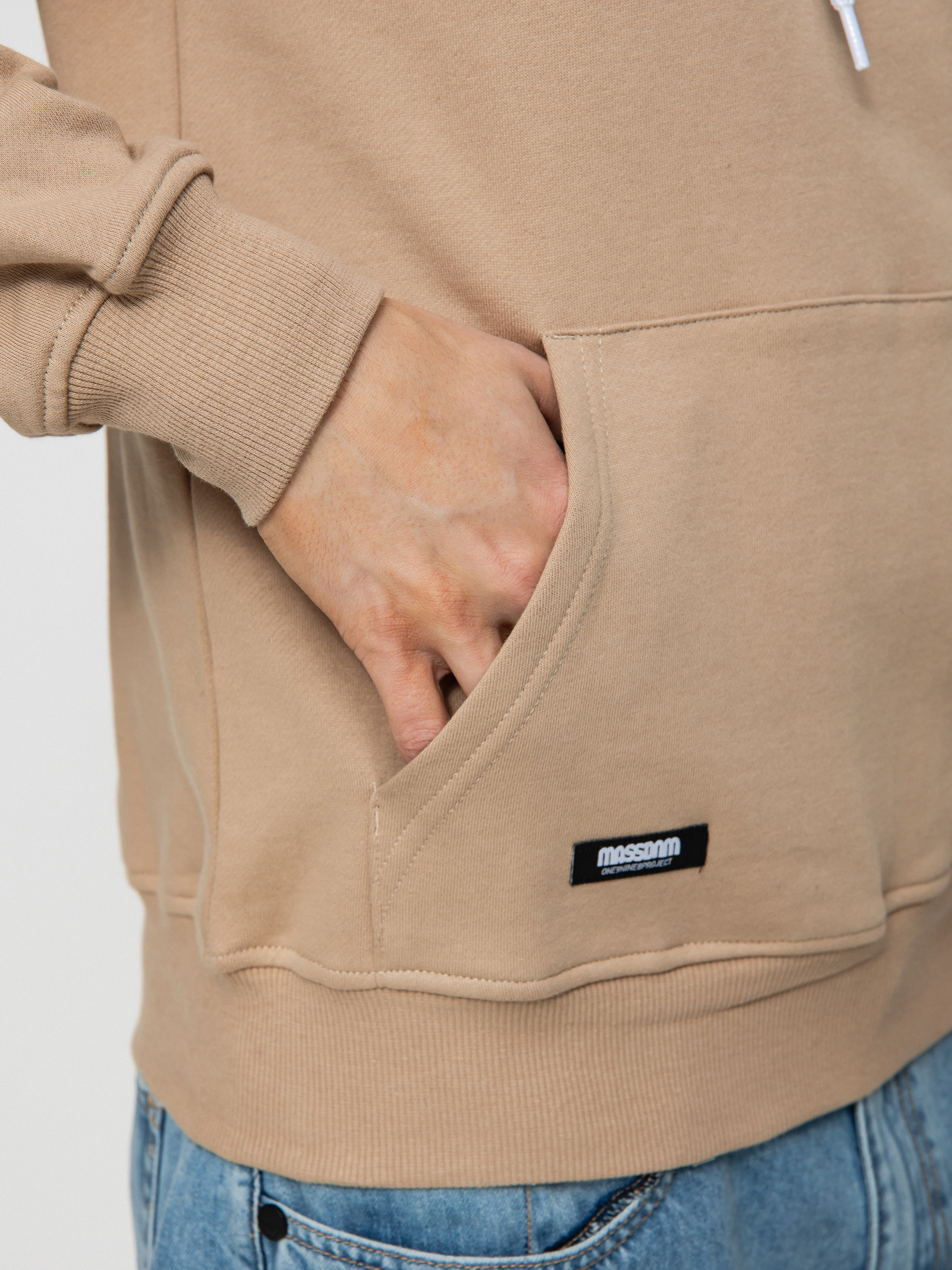 MassDnm Base Medium Logo HD Kapucnis pulóver (beige)