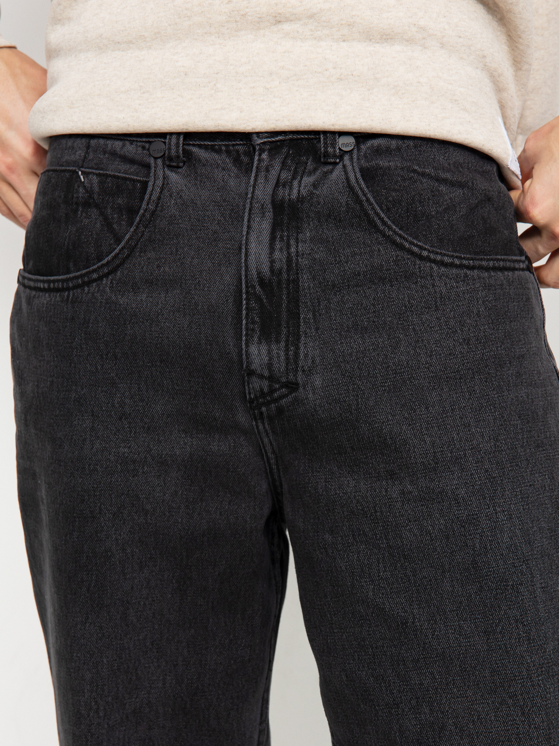 MassDnm Ignite Jeans Baggi Fit Kisnadrág (black washed)