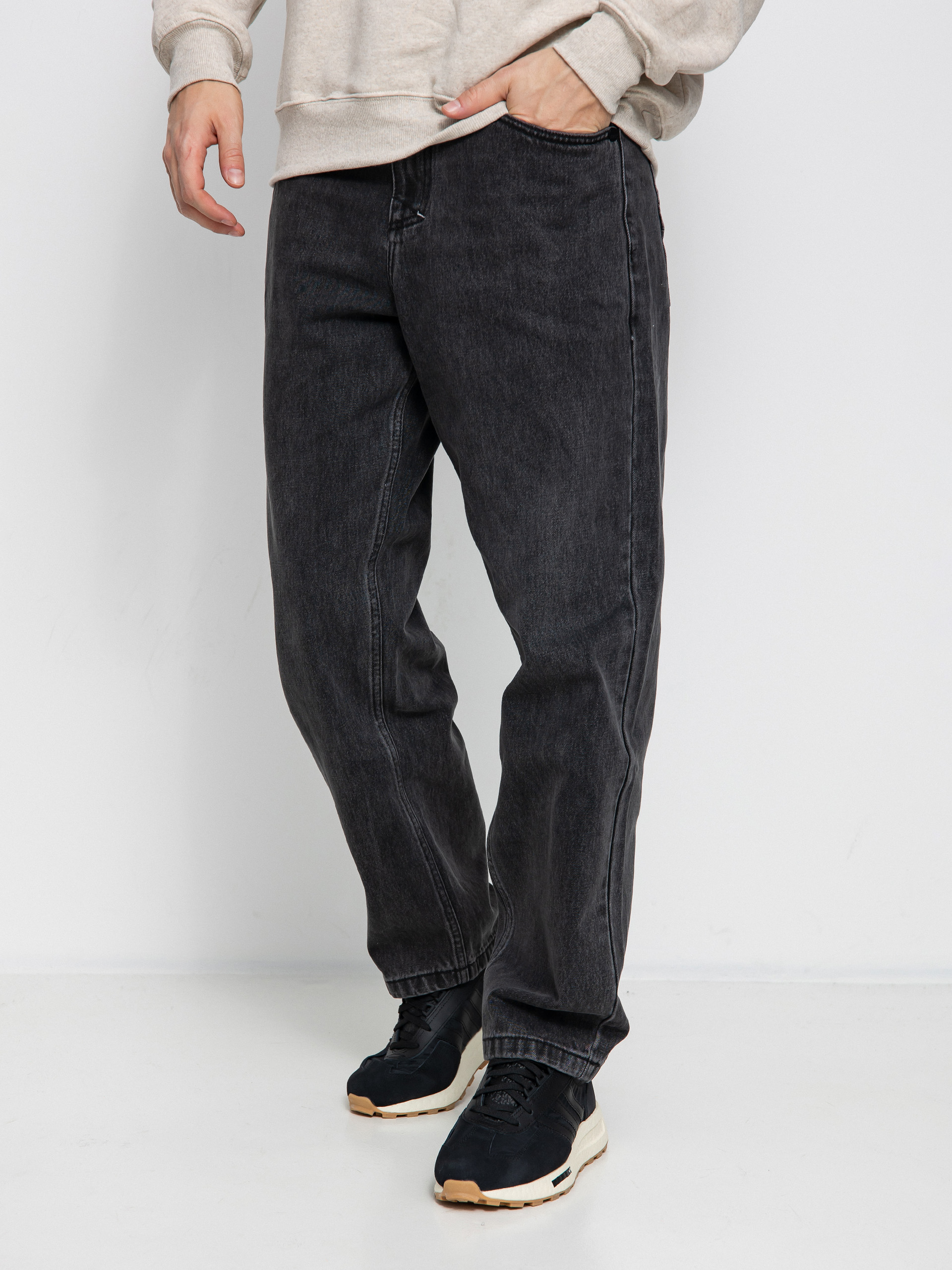 MassDnm Slang Jeans Baggy Fit Kisnadrág (black washed)