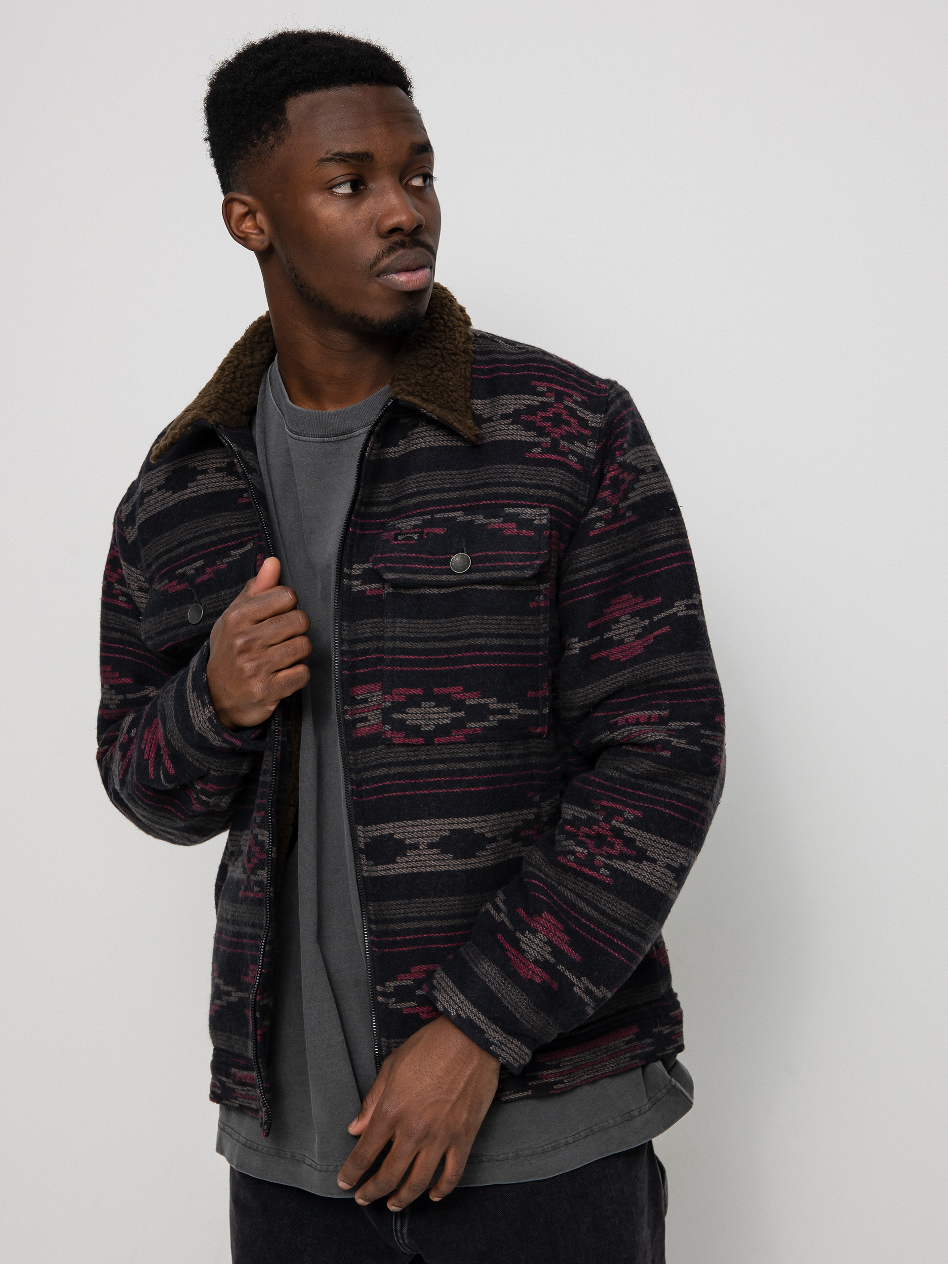 Billabong Barlow Sherpa Cord Dzseki (navy)