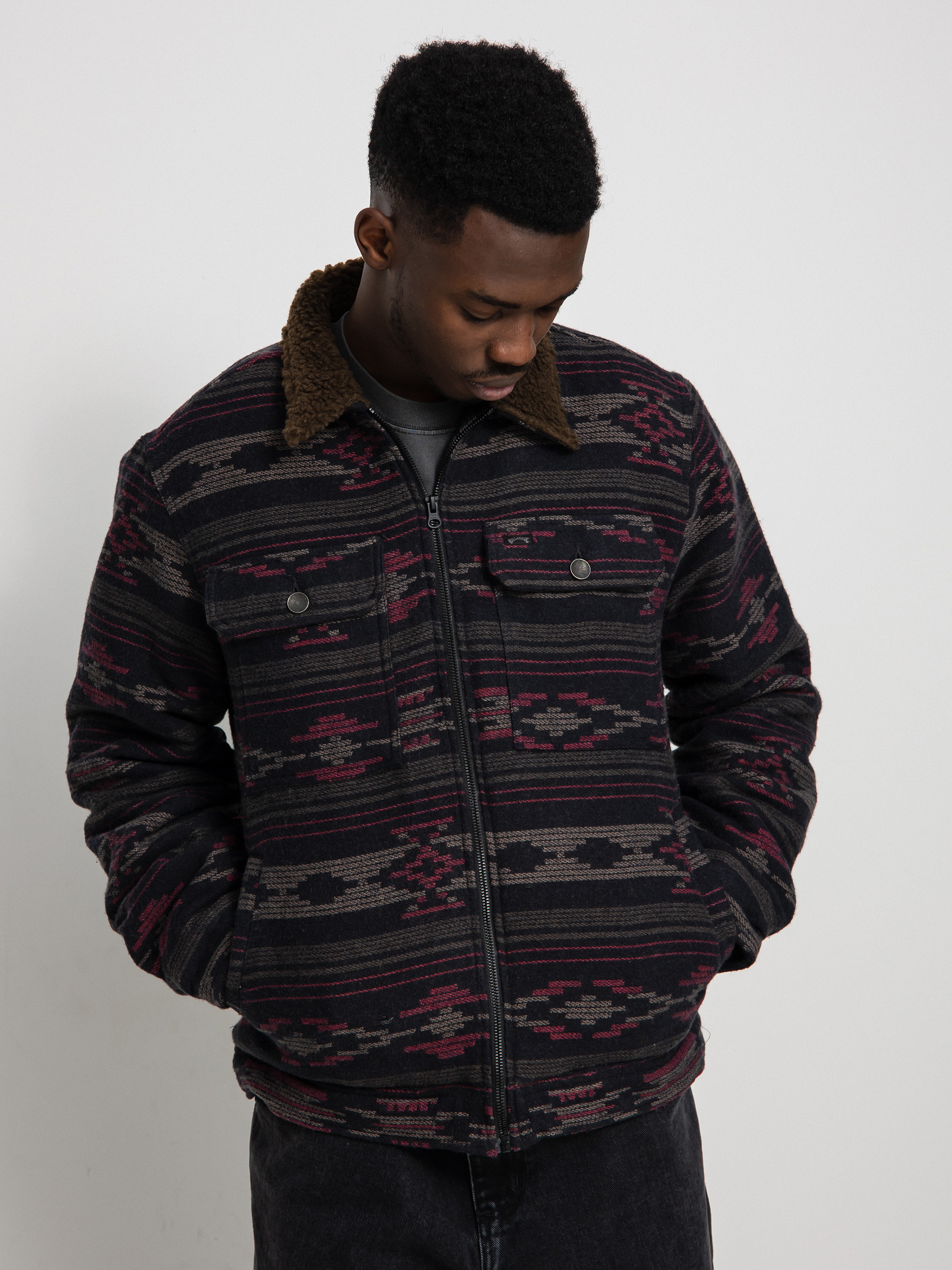 Billabong Barlow Sherpa Cord Dzseki (navy)