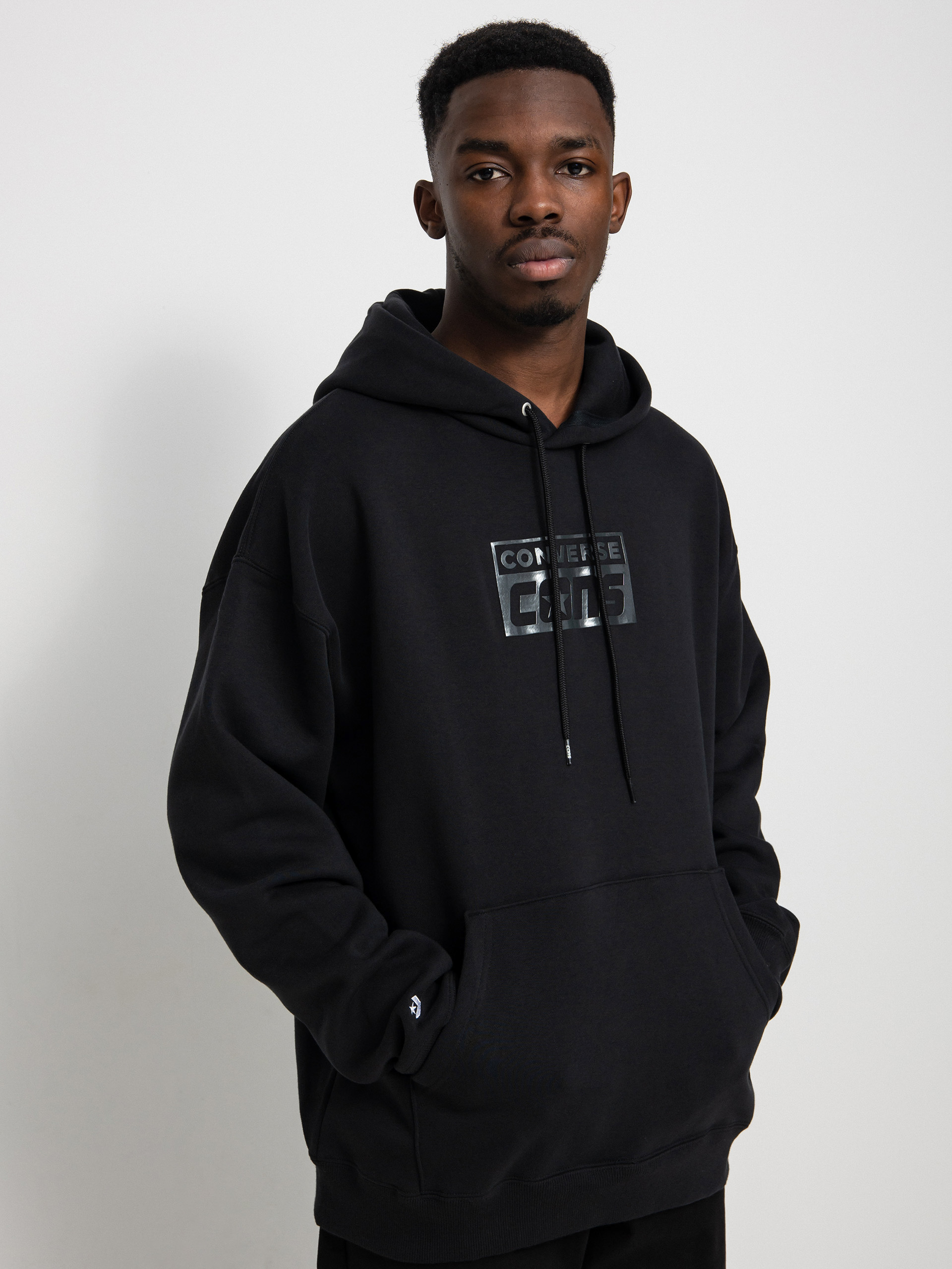 Converse Cons Brushed Back HD Kapucnis pulóver (black)