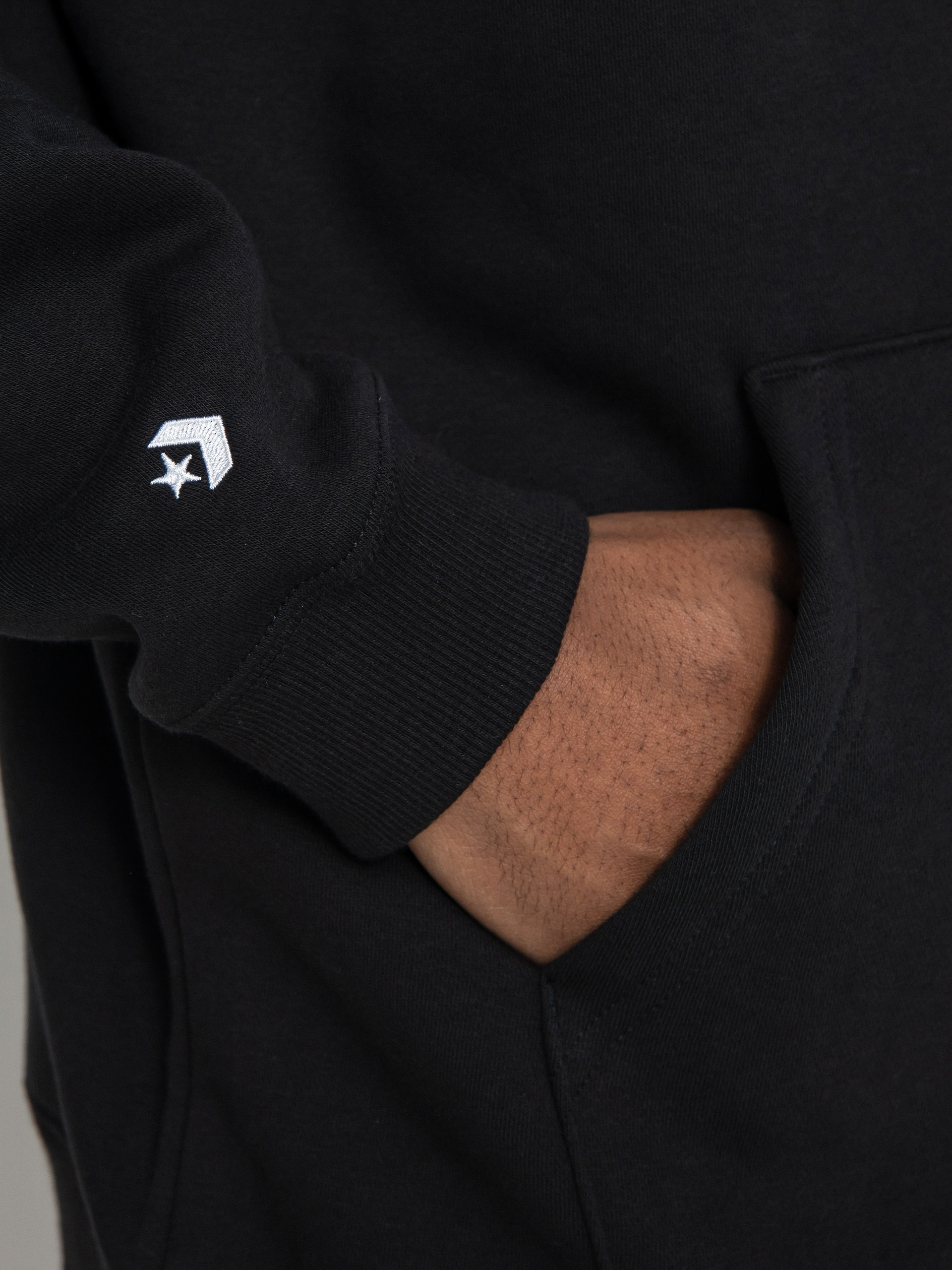 Converse Cons Brushed Back HD Kapucnis pulóver (black)