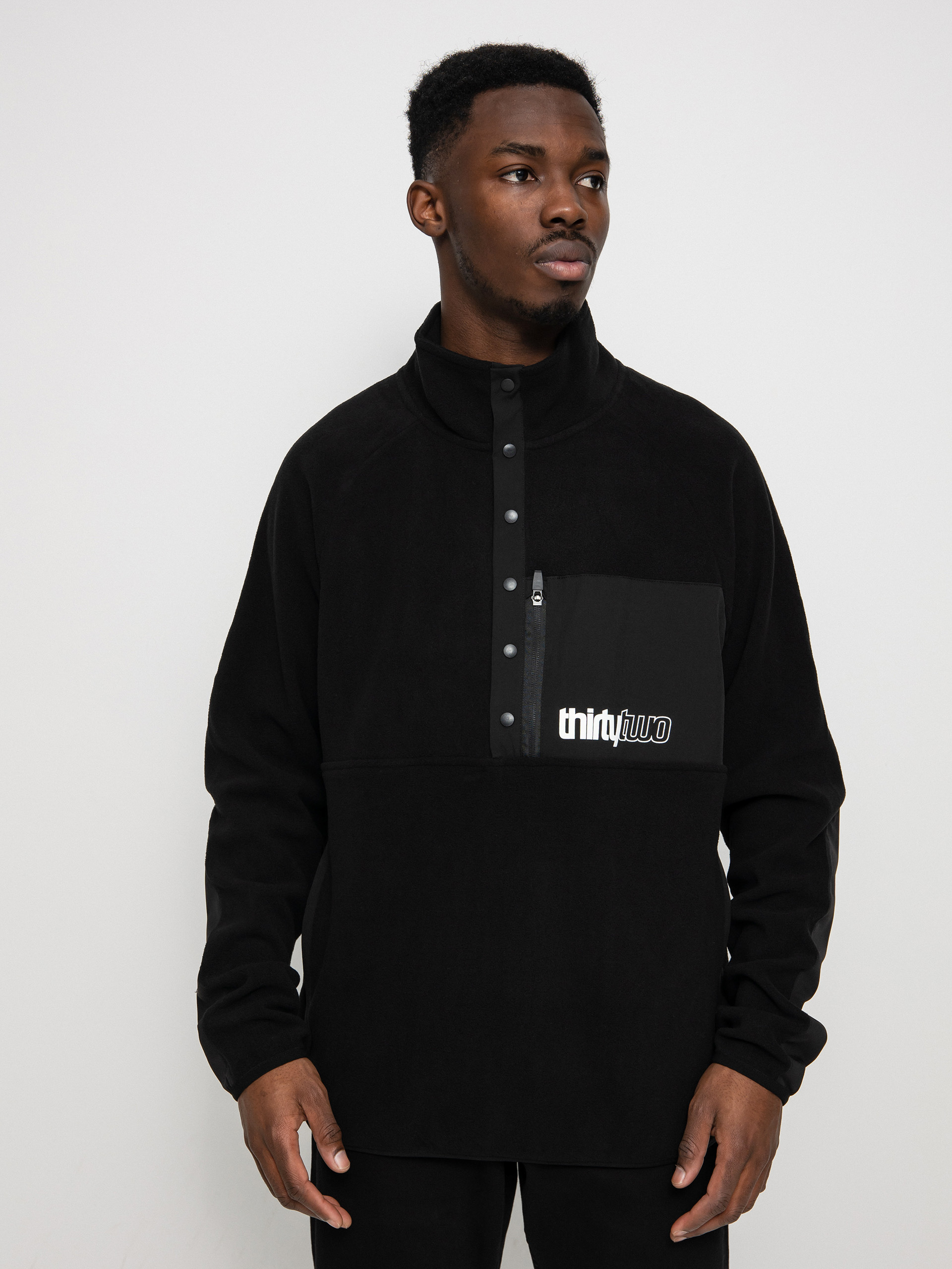 Férfi ThirtyTwo Rest Stop Anorak HD Thermo pulóver (black)