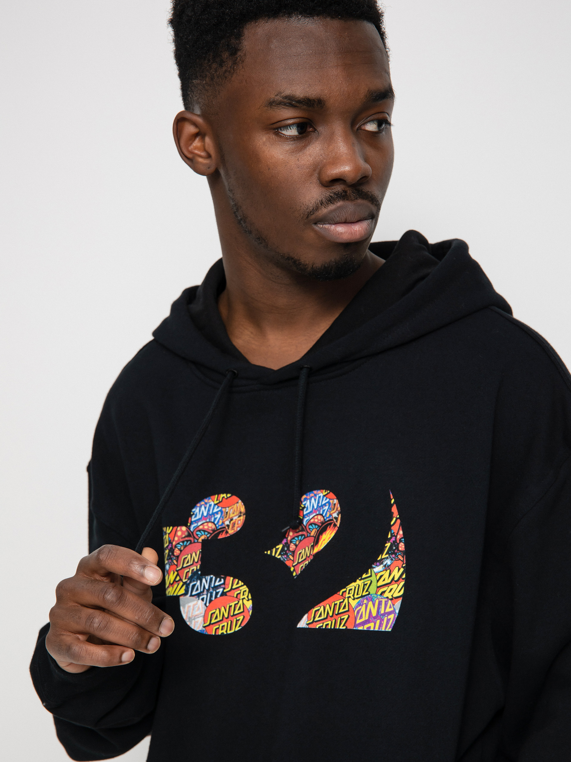 Férfi ThirtyTwo X Santa Cruz HD Thermo pulóver (black)