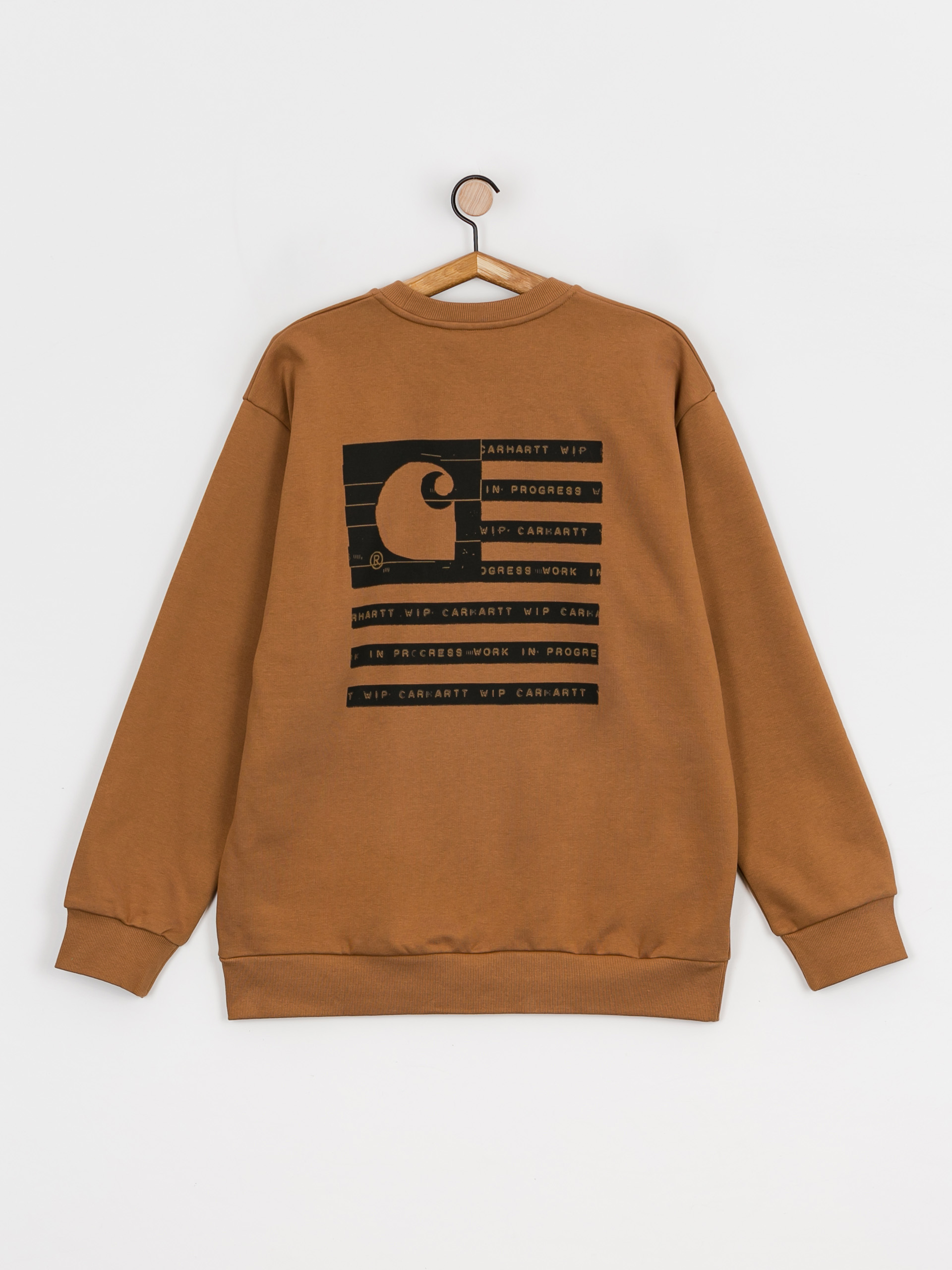Carhartt WIP Label State Flag Pulóver (hamilton brown/black)