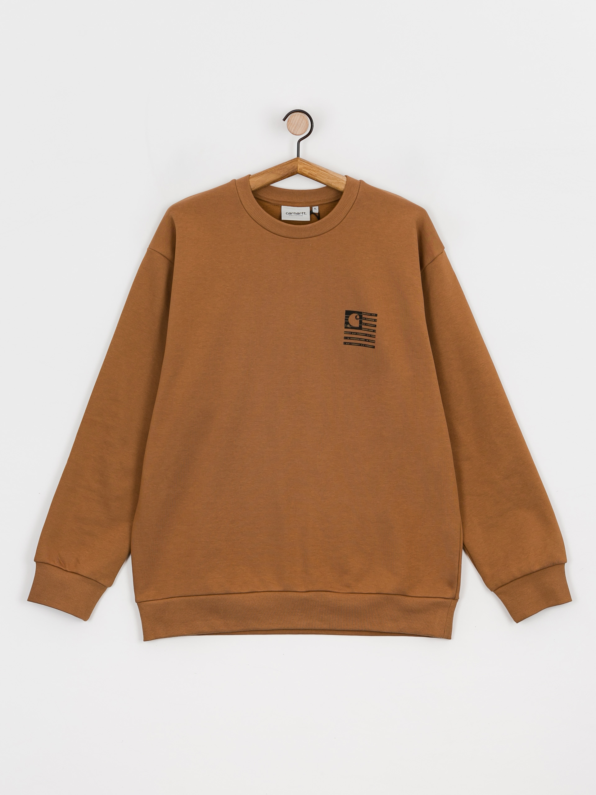 Carhartt WIP Label State Flag Pulóver (hamilton brown/black)