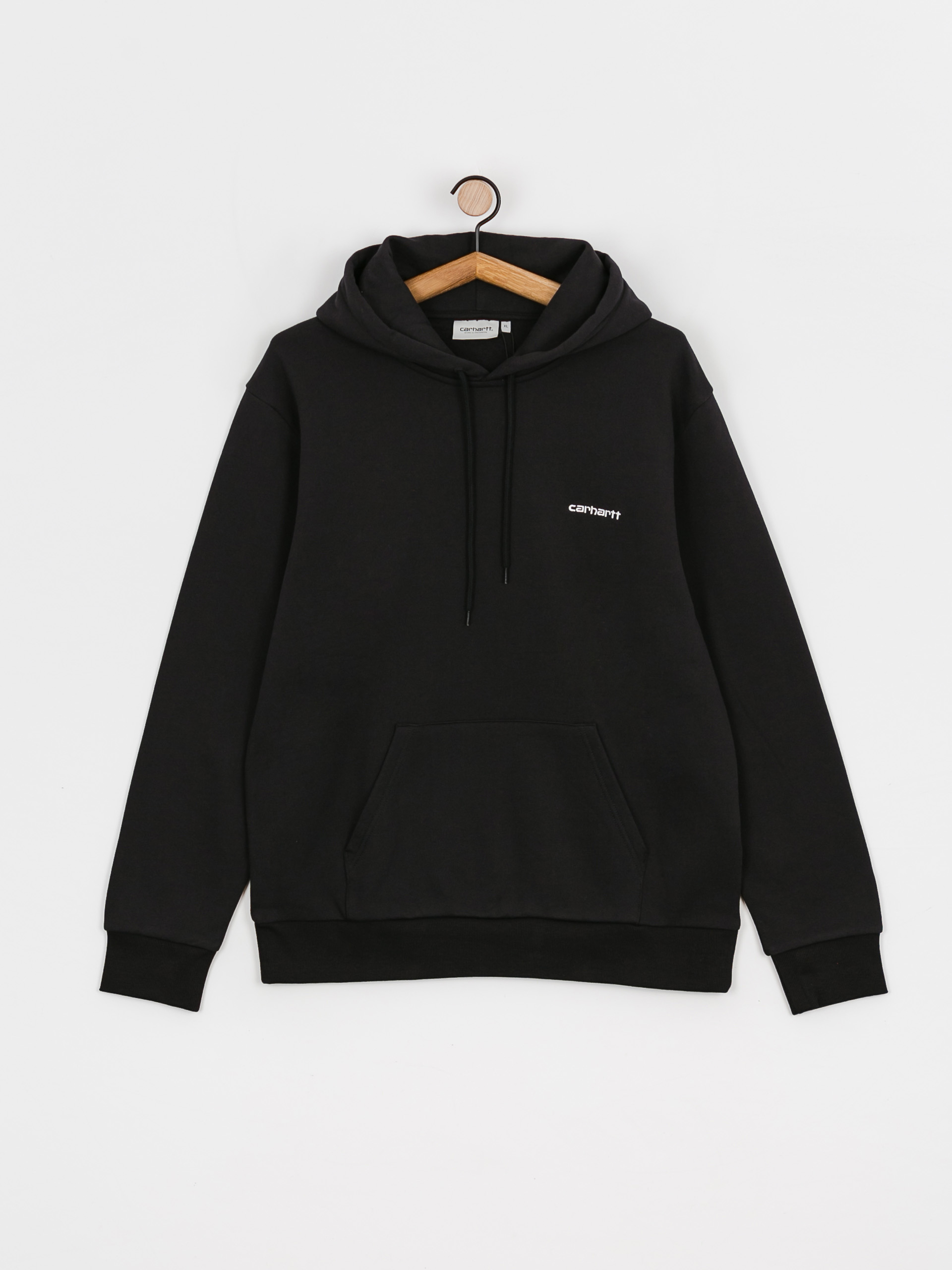 Carhartt WIP Script Embroidery HD Kapucnis pulóver (black/white)