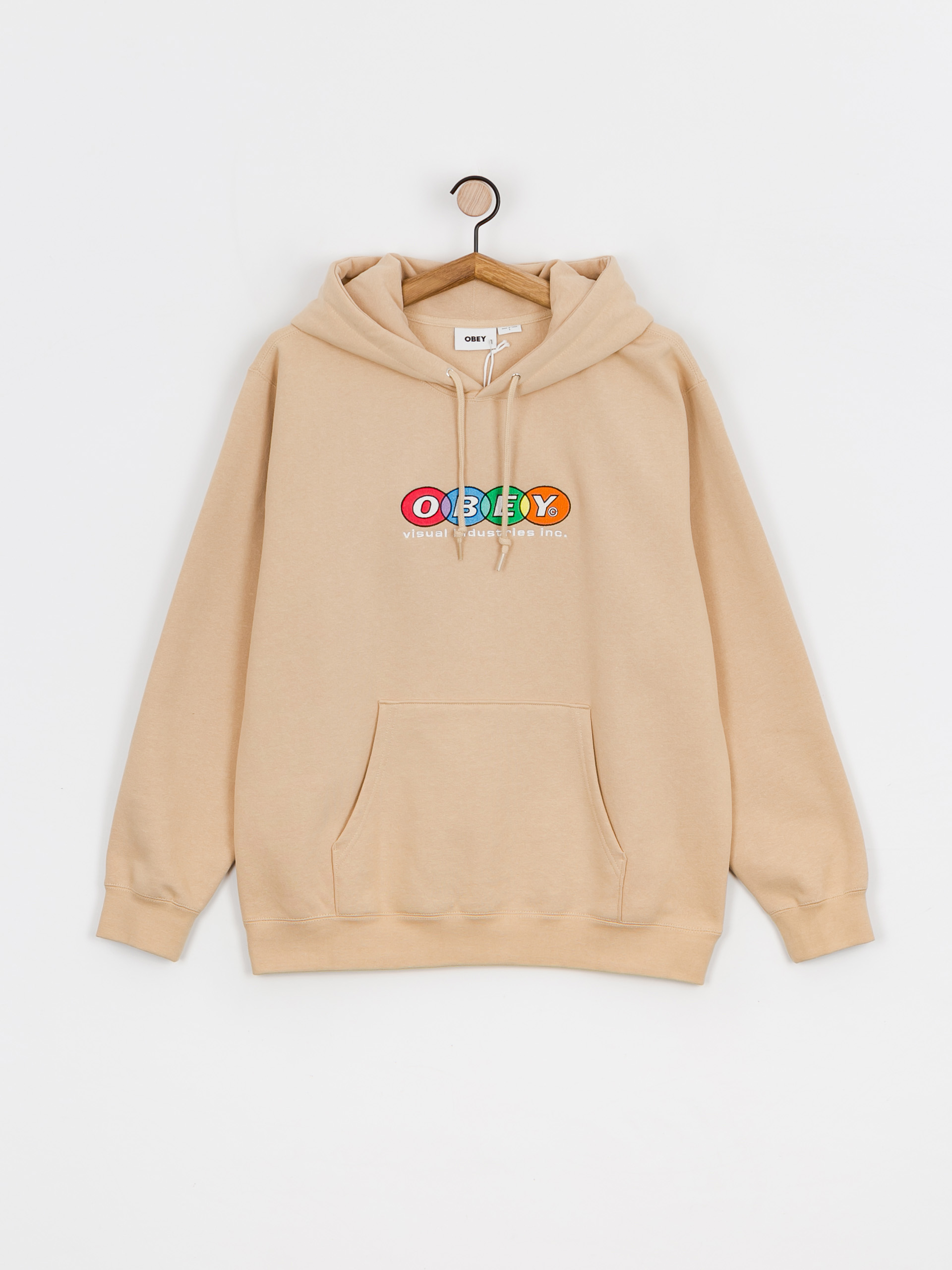 OBEY Obey Industries HD Kapucnis pulóver (oat milk)