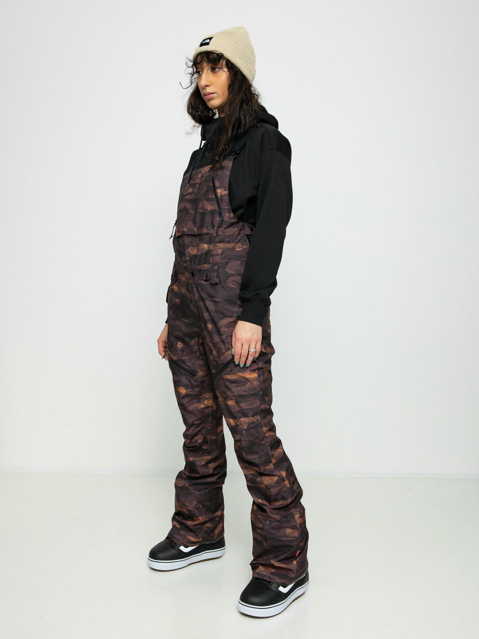 Volcom Elm Stretch Gore Bib Overall Snowboard nadrág Wmn (dusk camo)