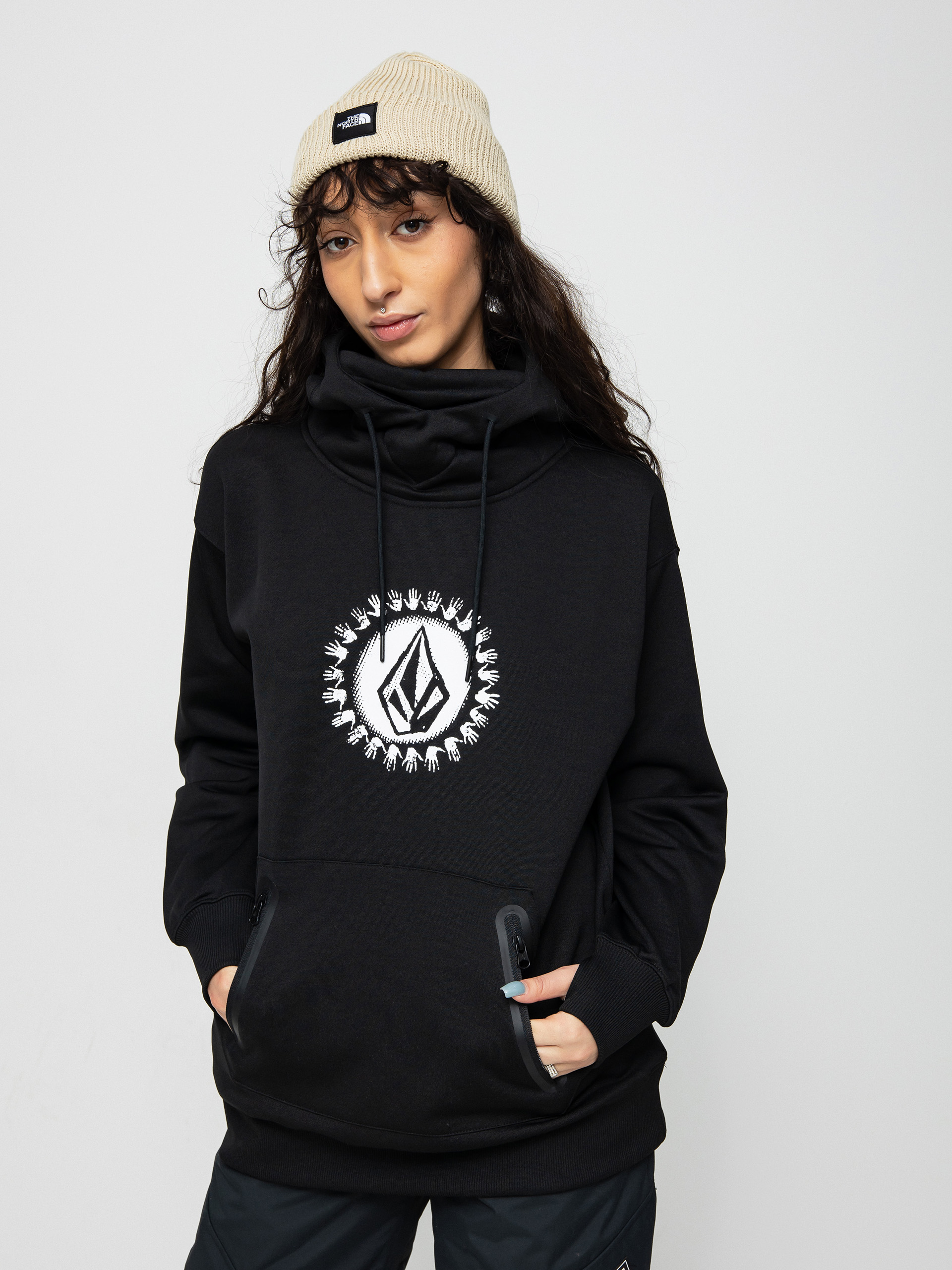 Női Volcom z kapturem Spring Shred HD Thermo pulóver (black)