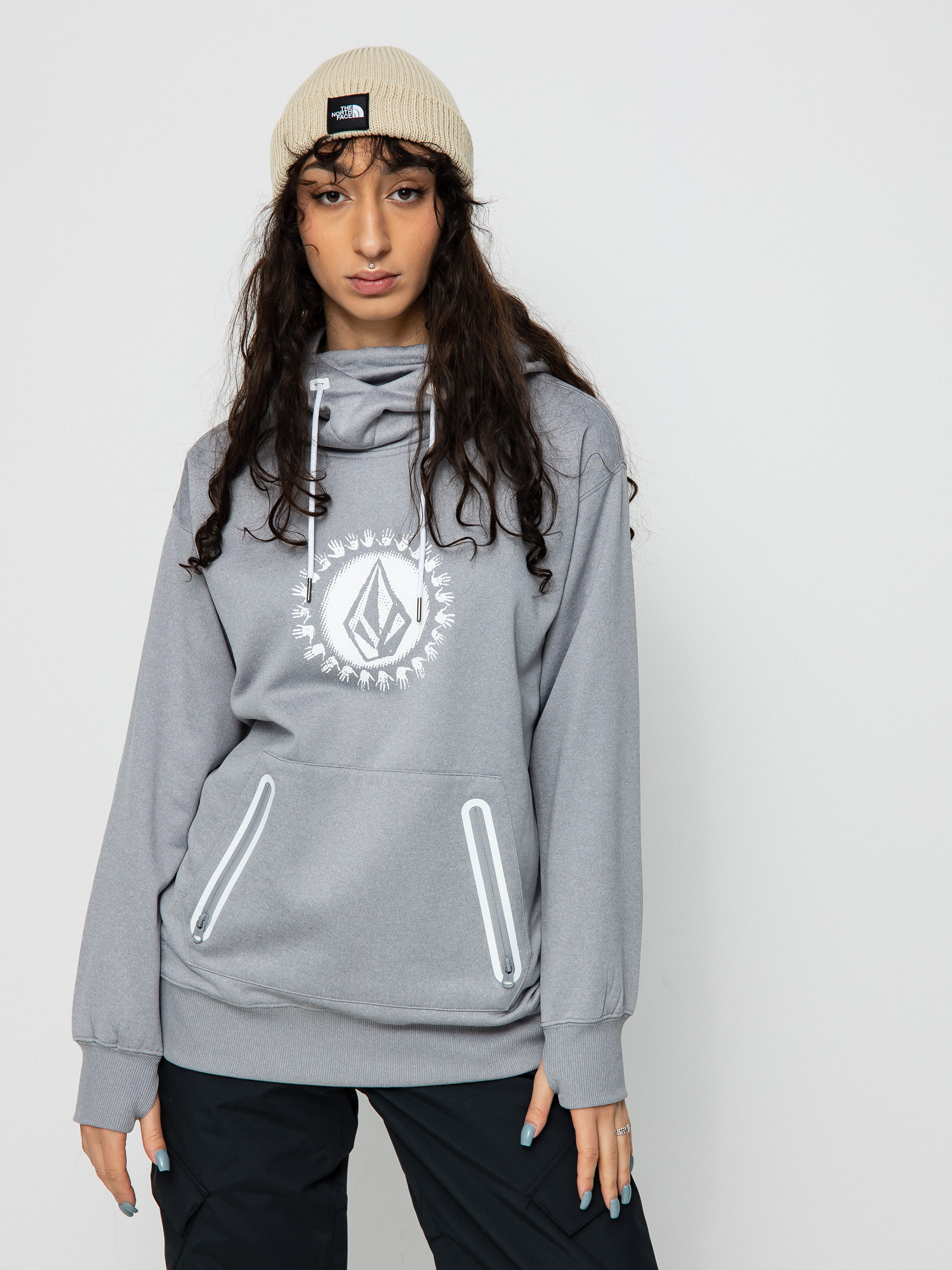 Női Volcom Spring Shred HD Thermo pulóver (heather grey)
