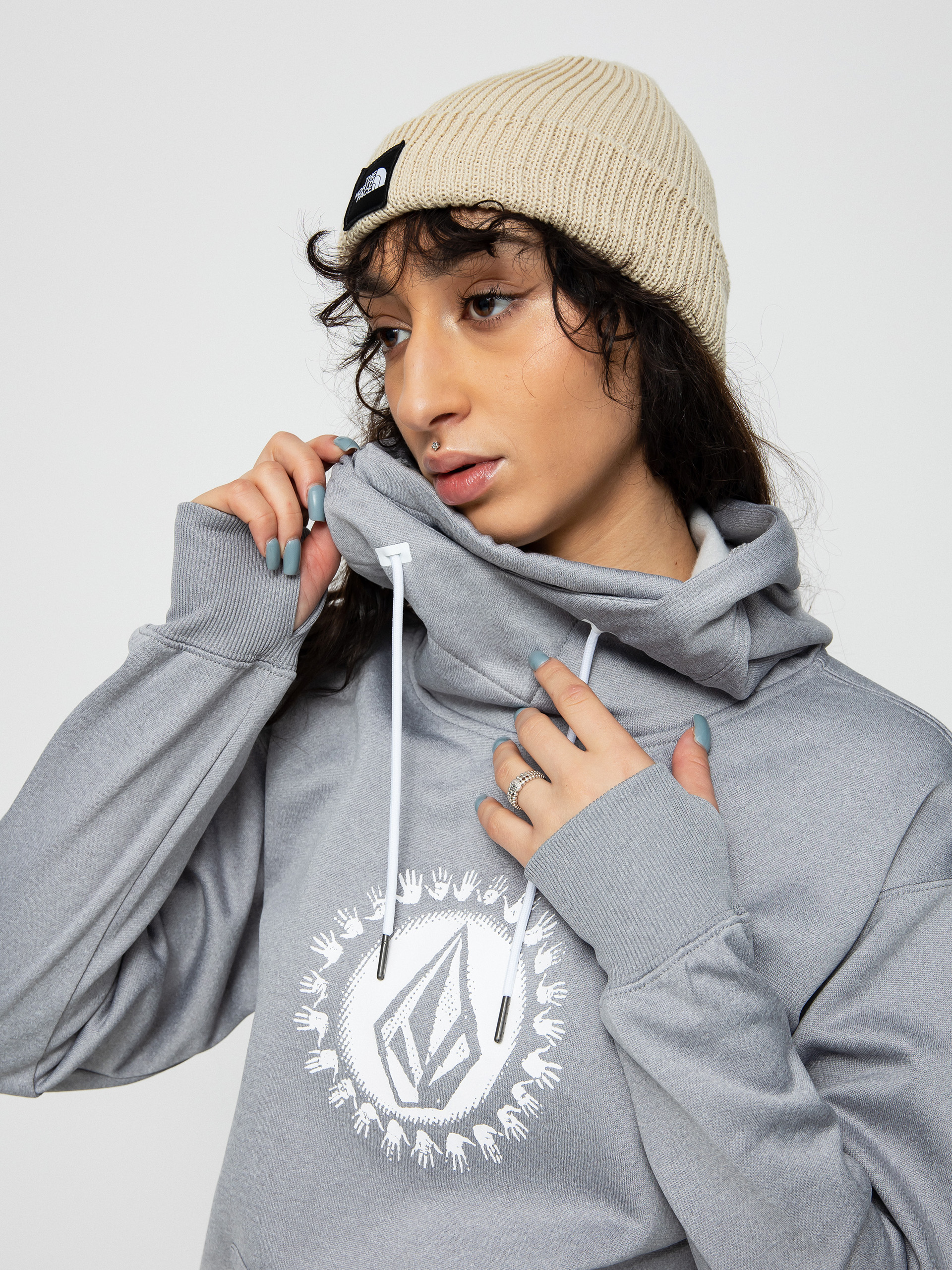Női Volcom Spring Shred HD Thermo pulóver (heather grey)
