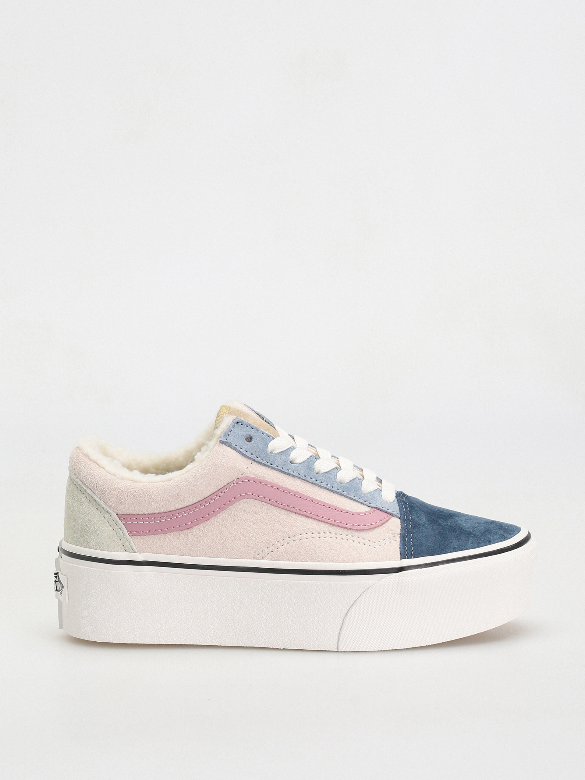 Vans Old Skool Stackform Cipők (pig suede/sherpa multi color)