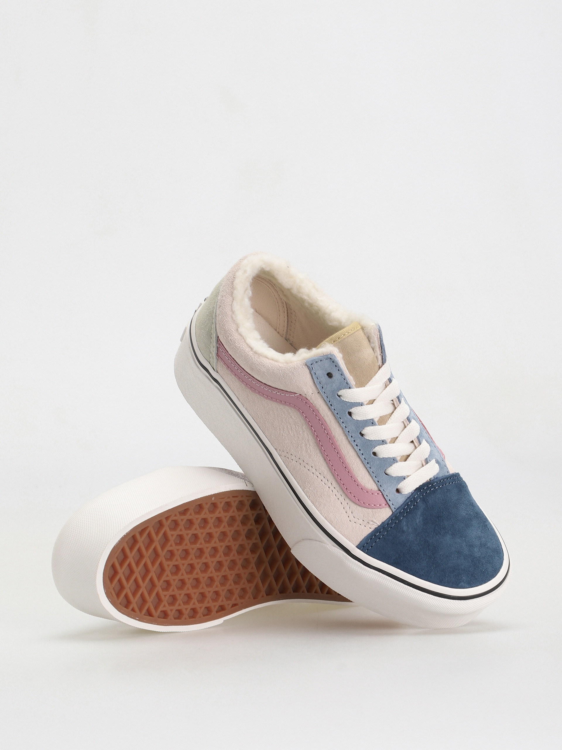 Vans Old Skool Stackform Cipők (pig suede/sherpa multi color)