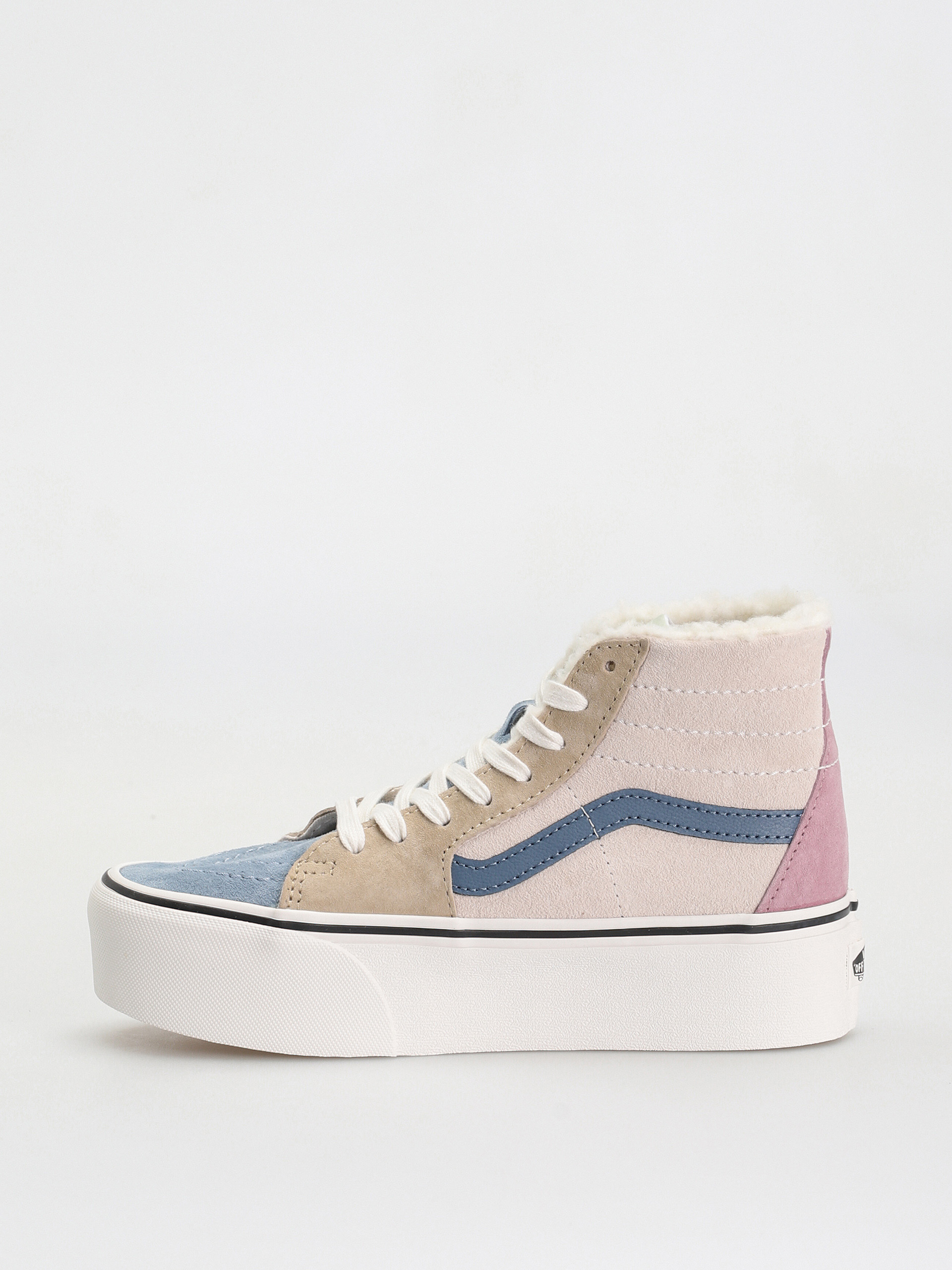 Vans Sk8 Hi Tapered Stackform Cipők (pig suede/sherpa multi color)