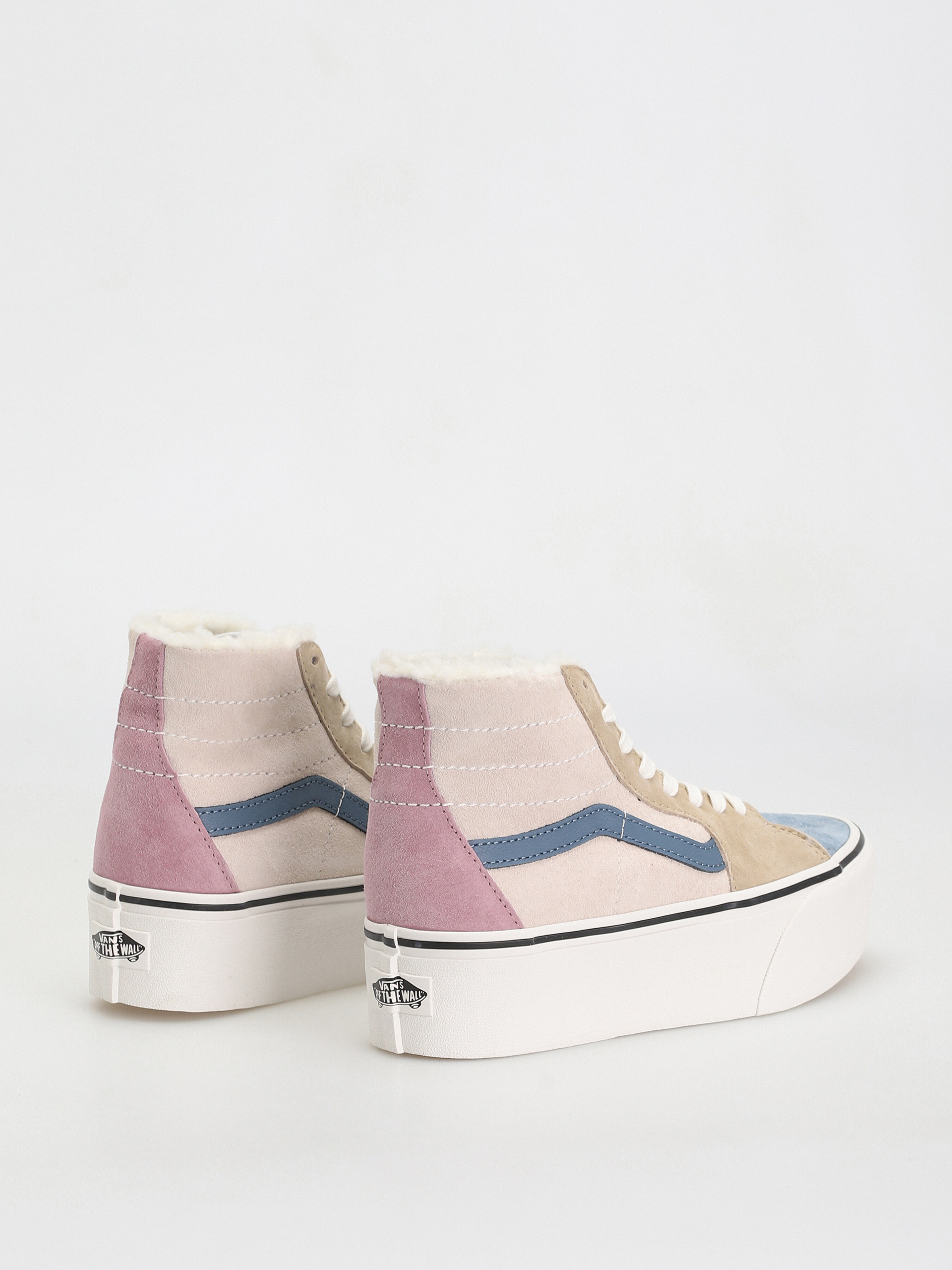 Vans Sk8 Hi Tapered Stackform Cipők (pig suede/sherpa multi color)