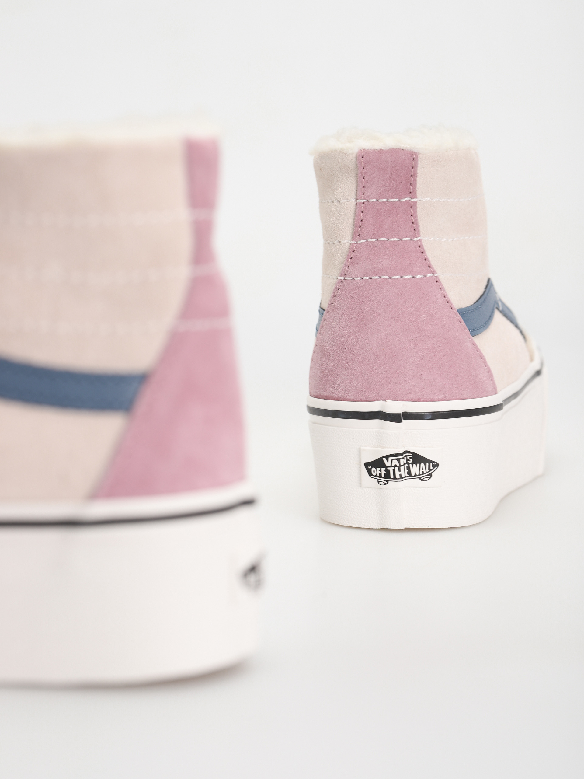 Vans Sk8 Hi Tapered Stackform Cipők (pig suede/sherpa multi color)