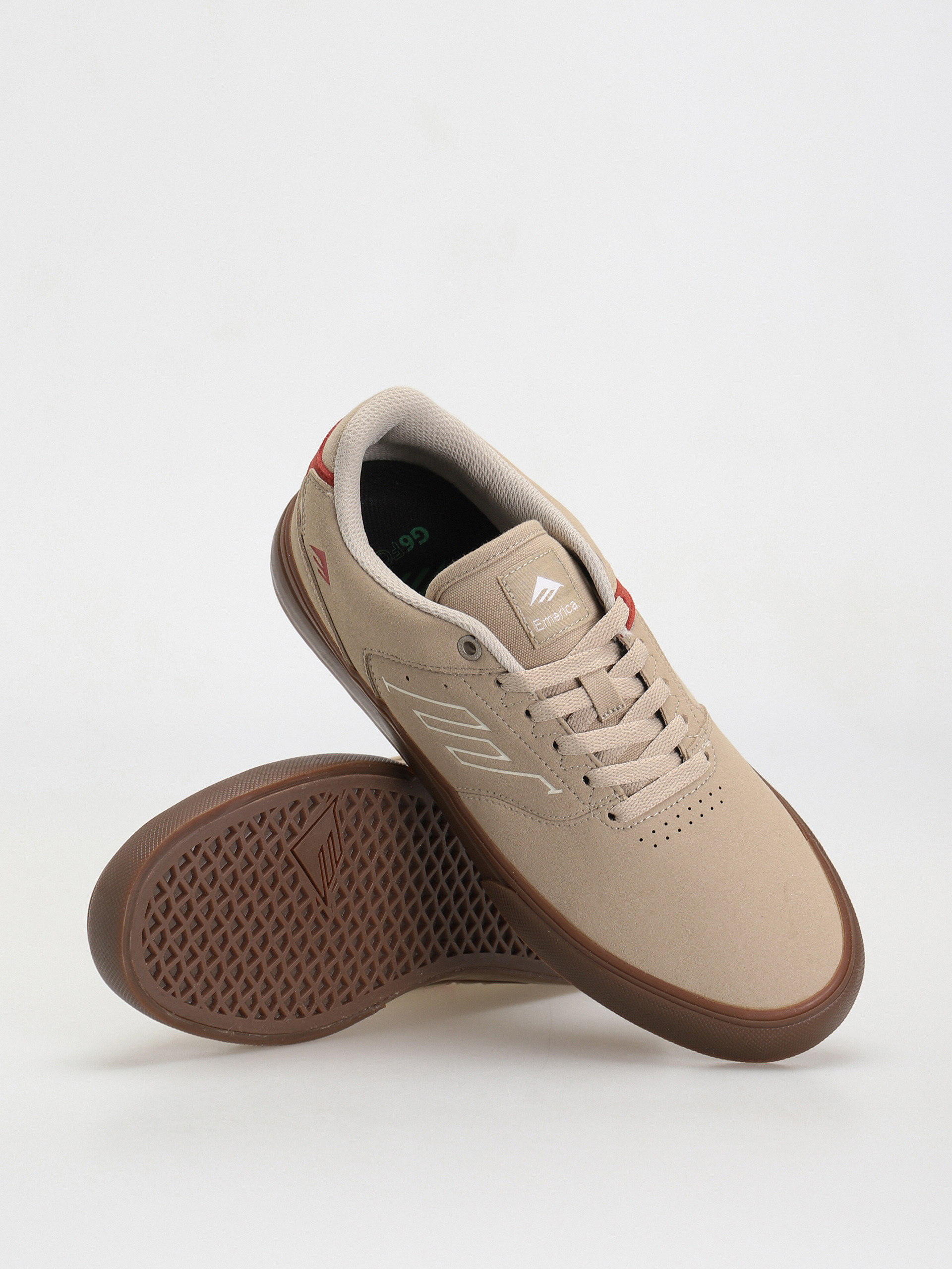 Emerica The Low Vulc Cipők (tan/white/gum)