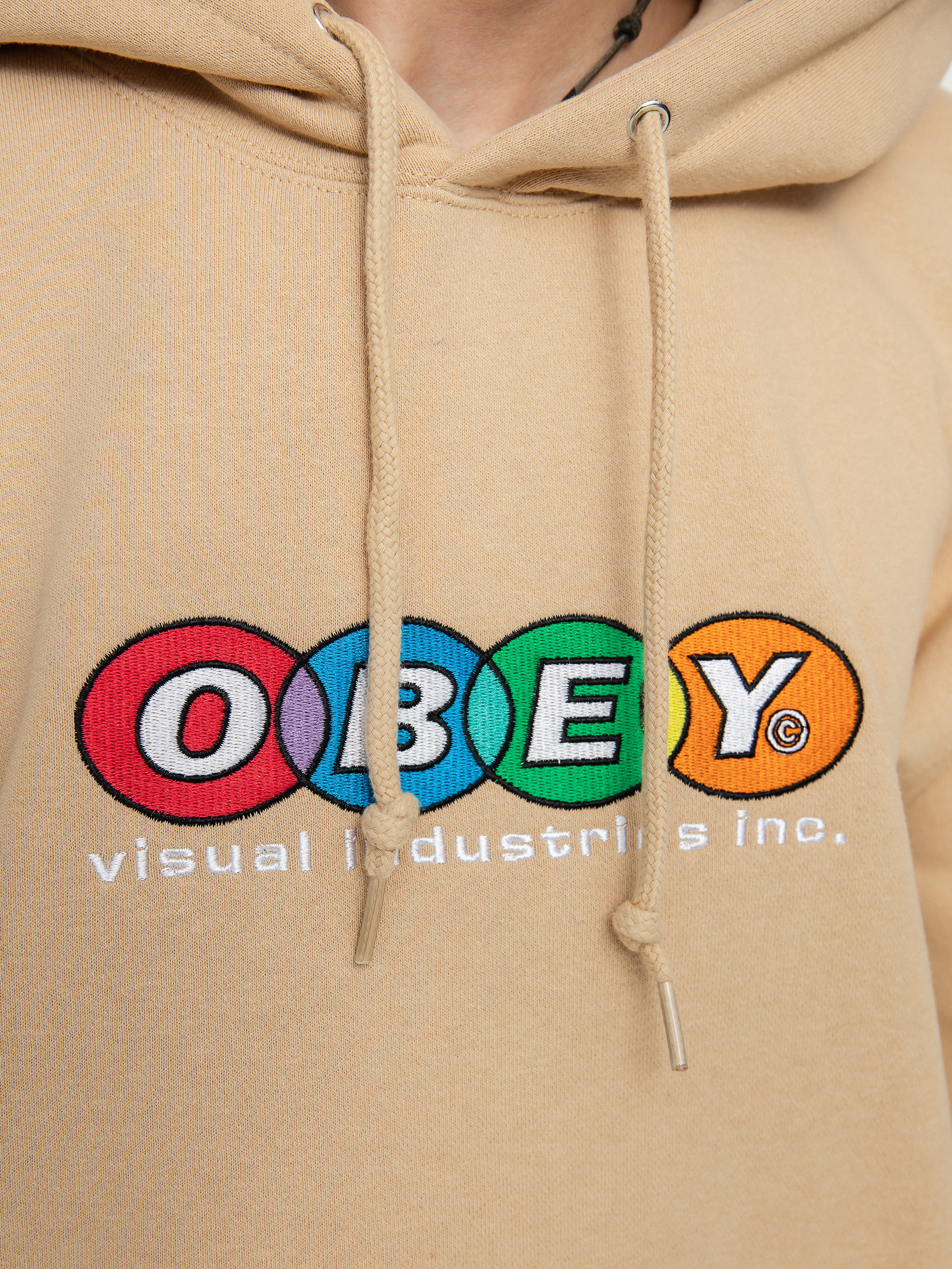 OBEY Obey Industries HD Kapucnis pulóver (oat milk)