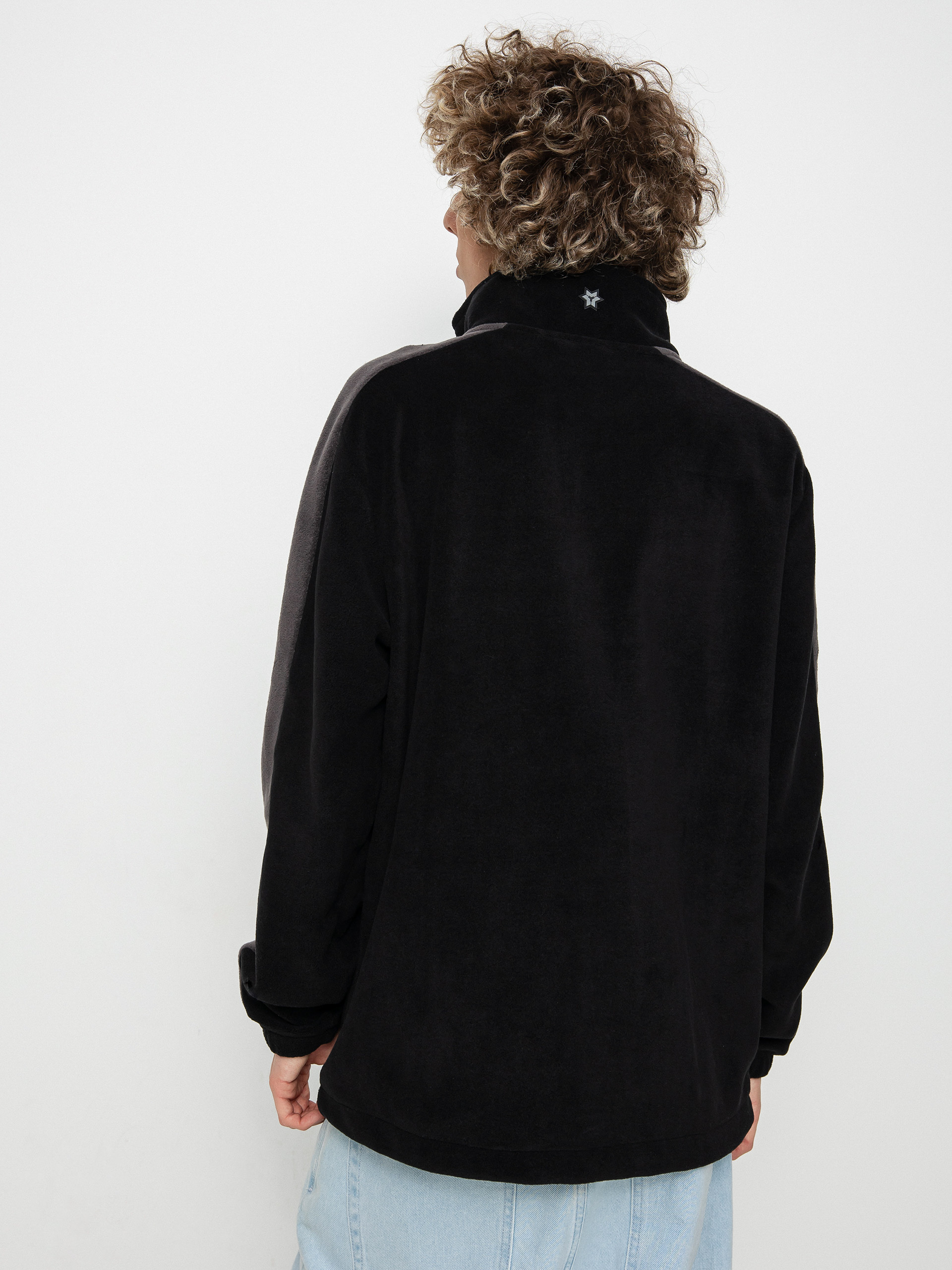 Férfi Method Fast Times 1/4 Zip Polár pulóver (black/dark grey)