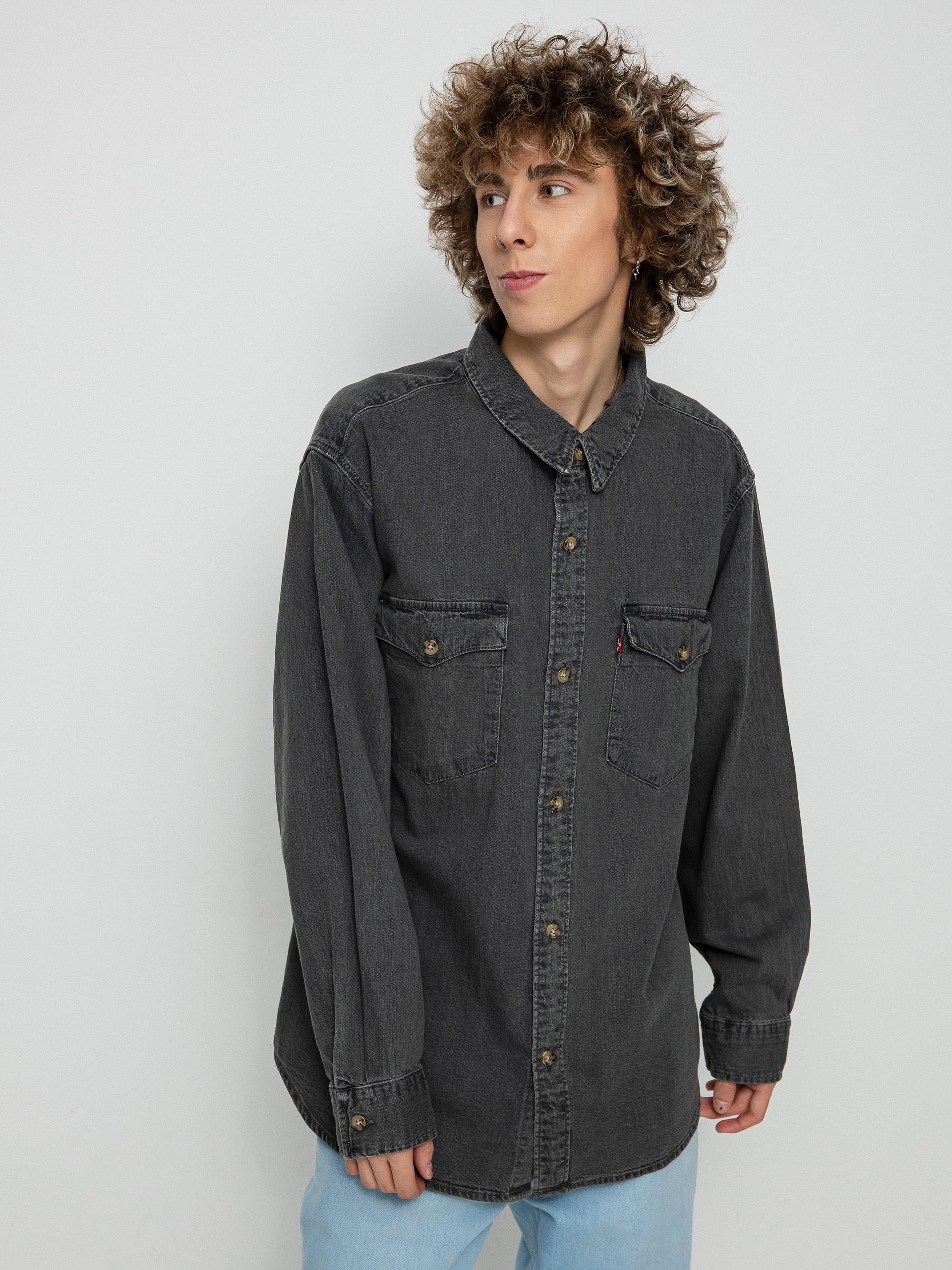 Levi's® Relaxed Fit Western Ing (black worn)