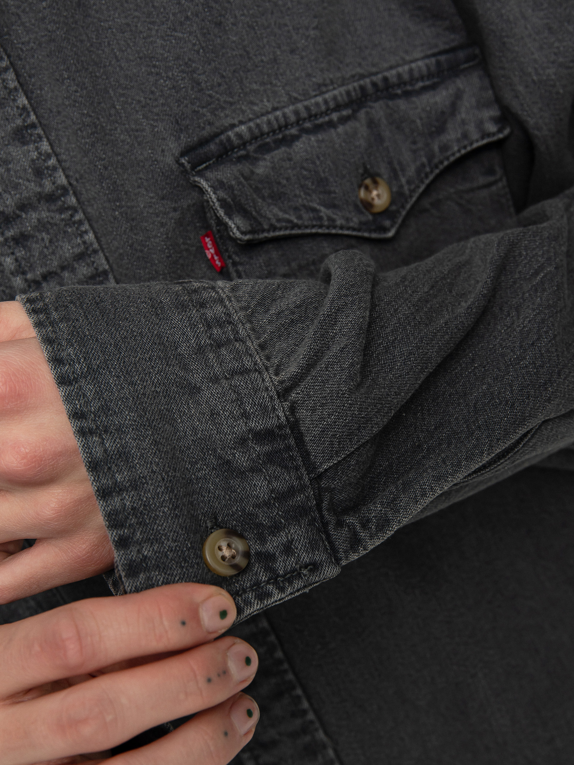 Levi's® Relaxed Fit Western Ing (black worn)