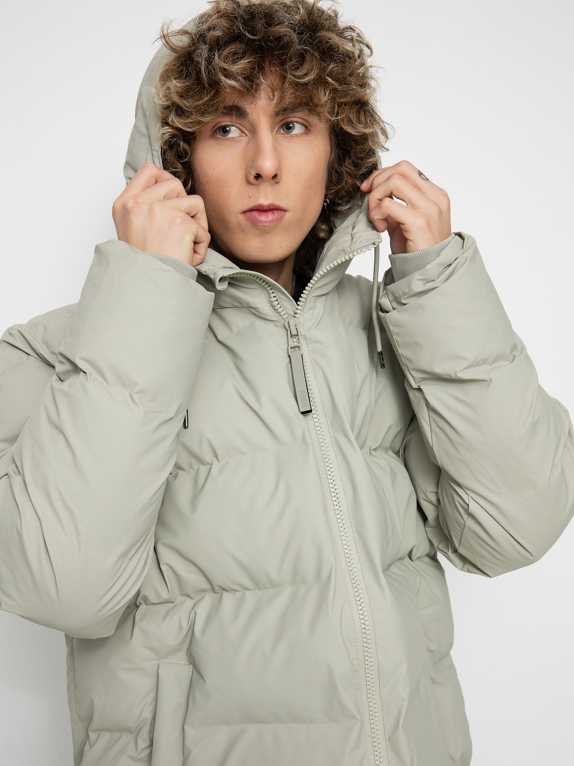 Rains Puffer Jacket Dzseki (cement)