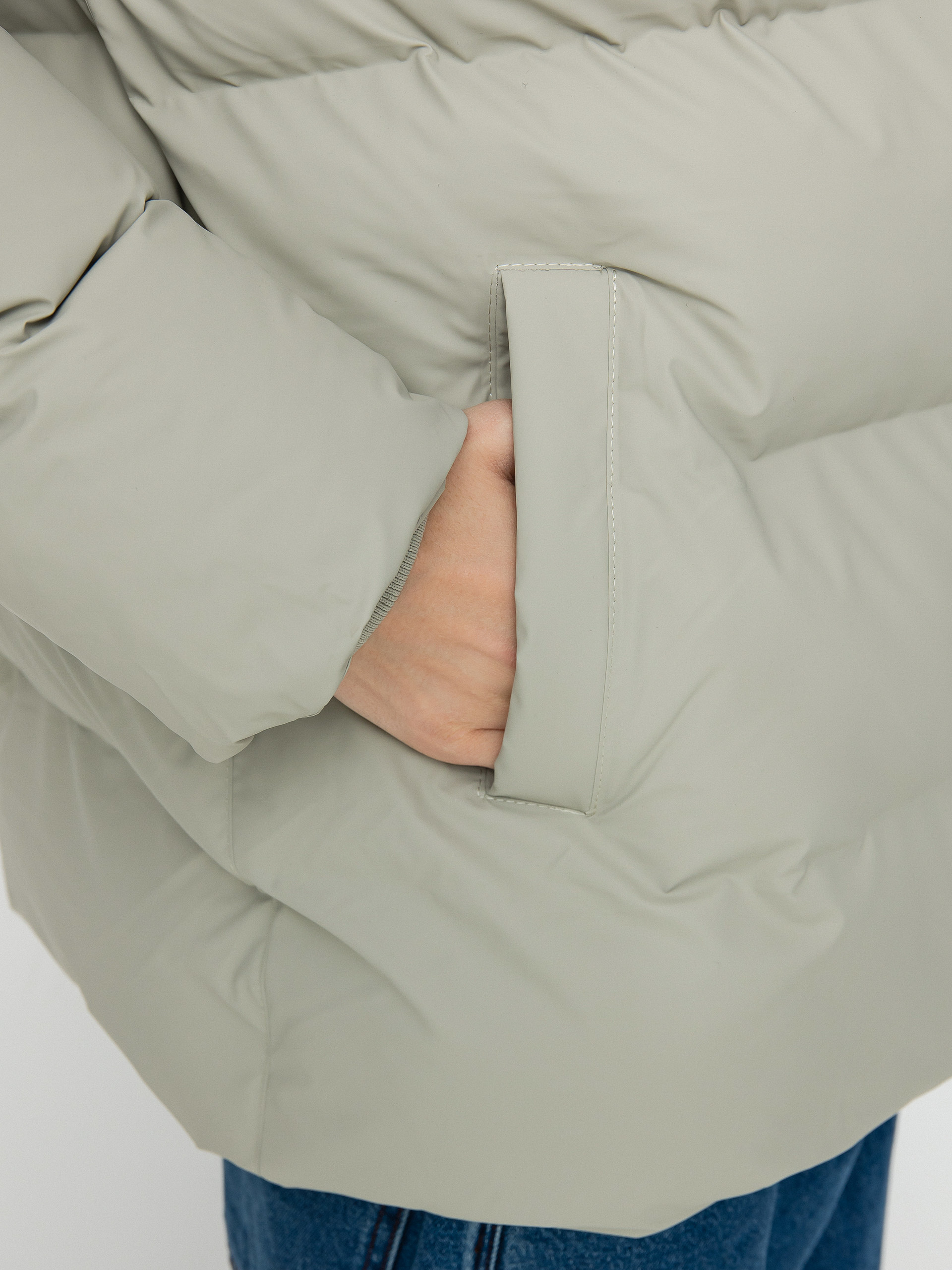 Rains Puffer Jacket Dzseki (cement)