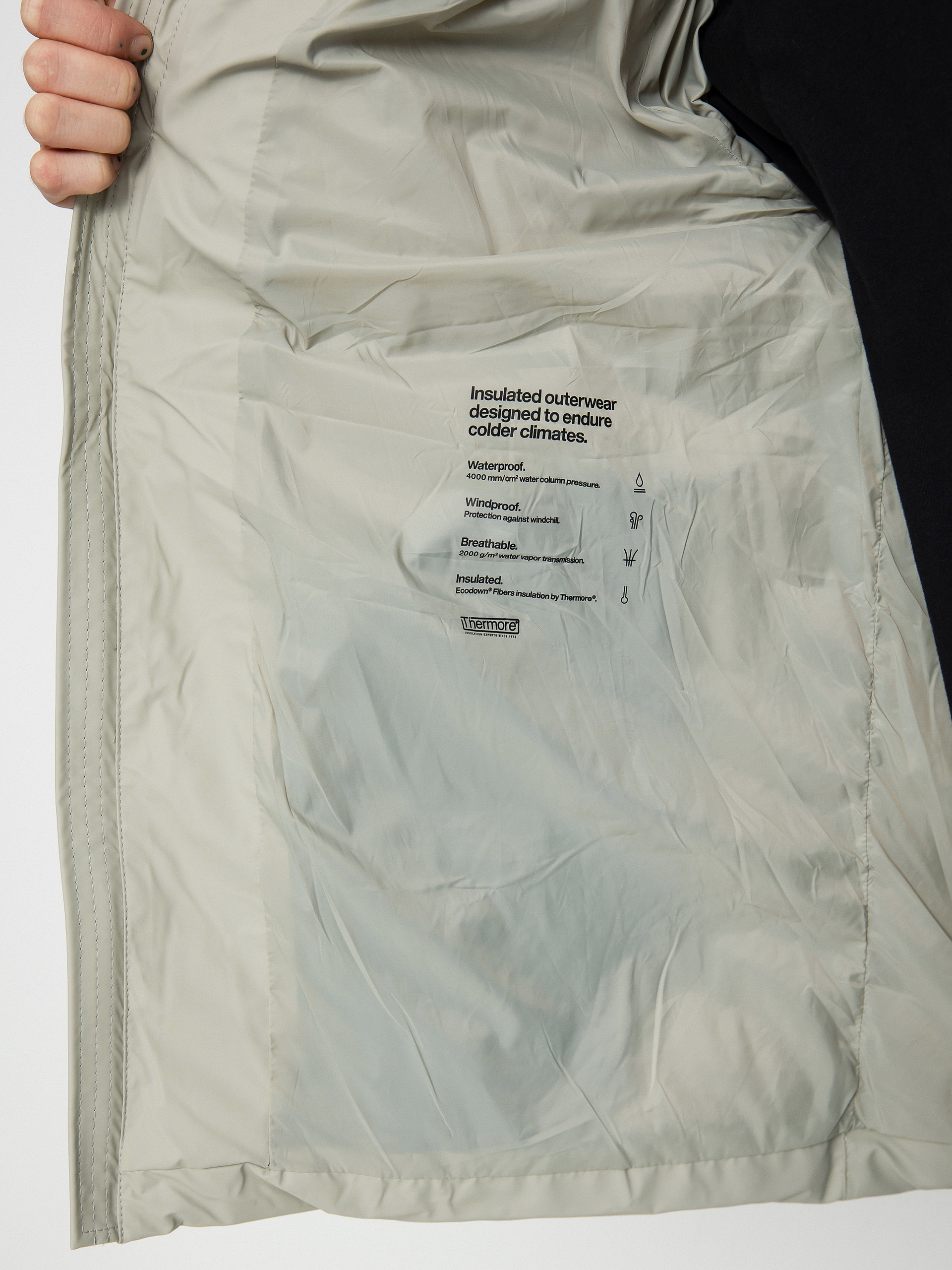 Rains Puffer Jacket Dzseki (cement)