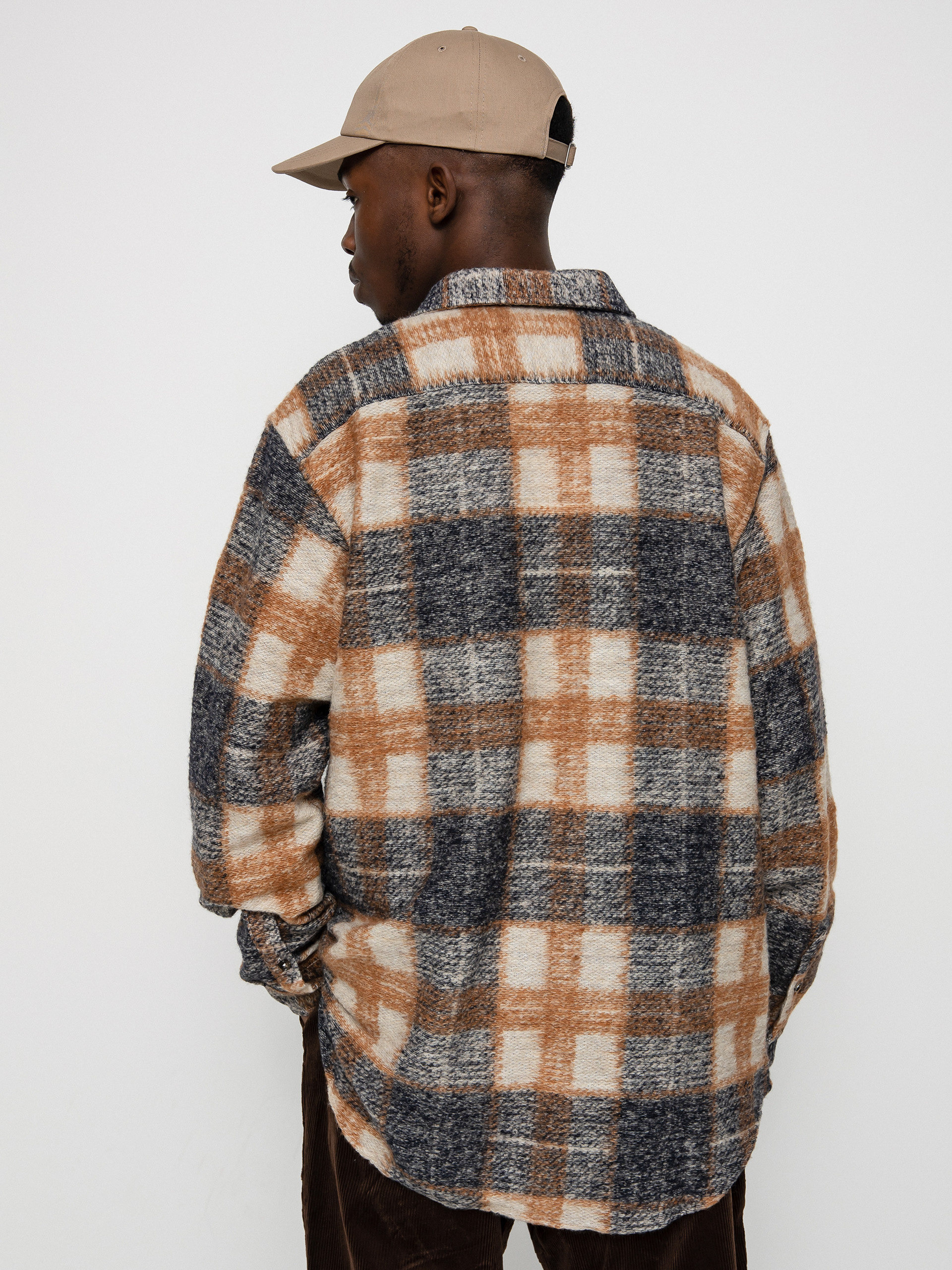 Stussy Plaid Knit Ing (navy)