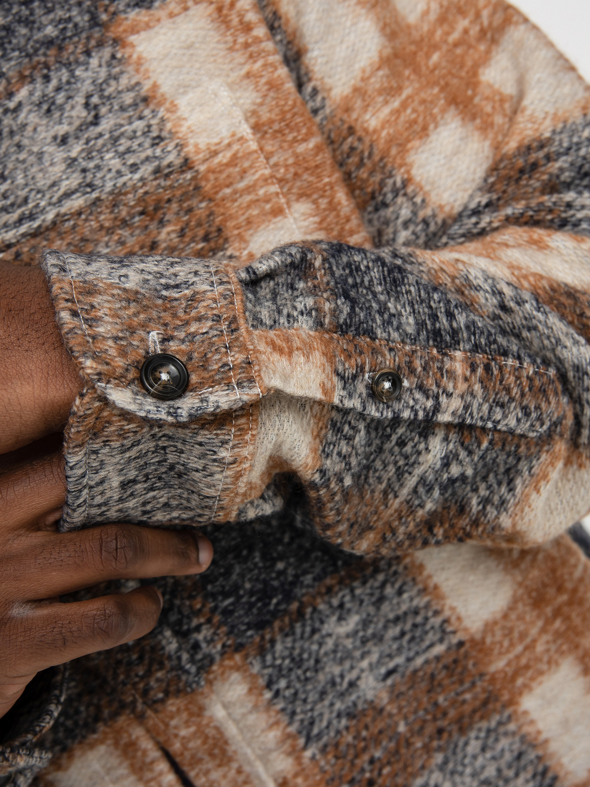 Stussy Plaid Knit Ing (navy)