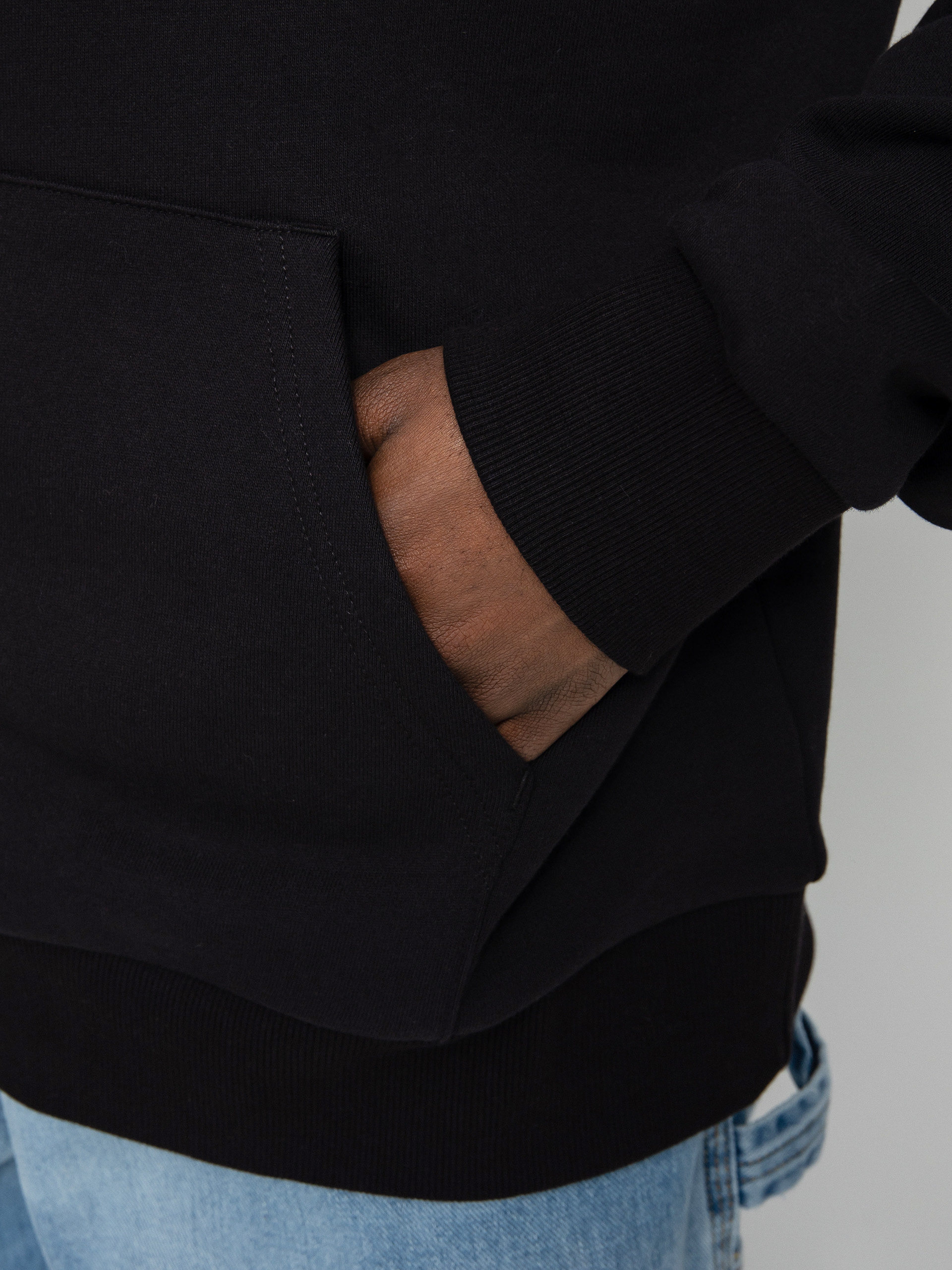 Carhartt WIP Script Embroidery HD Kapucnis pulóver (black/white)