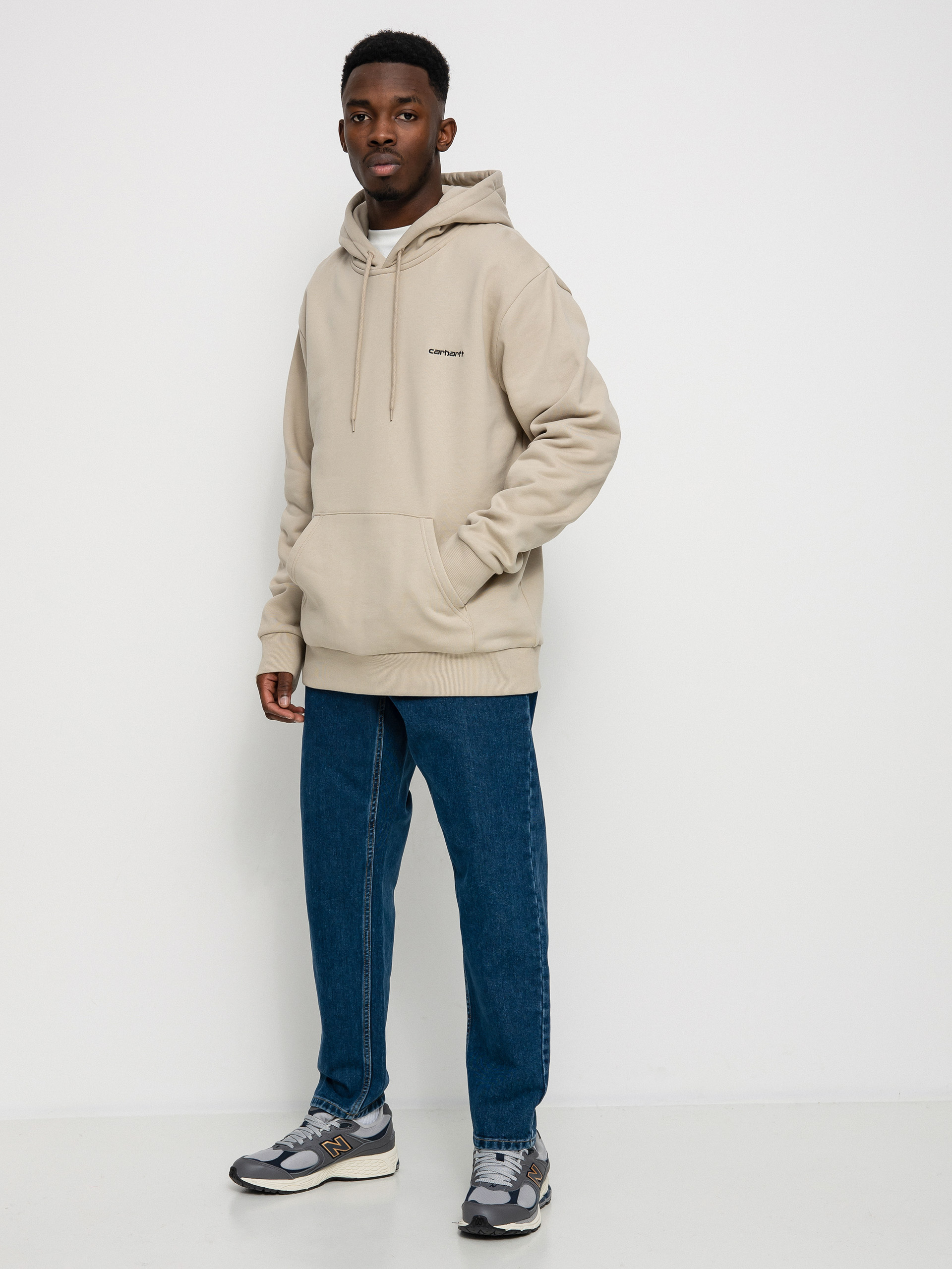 Carhartt WIP Script Embroidery HD Kapucnis pulóver (wall/black)