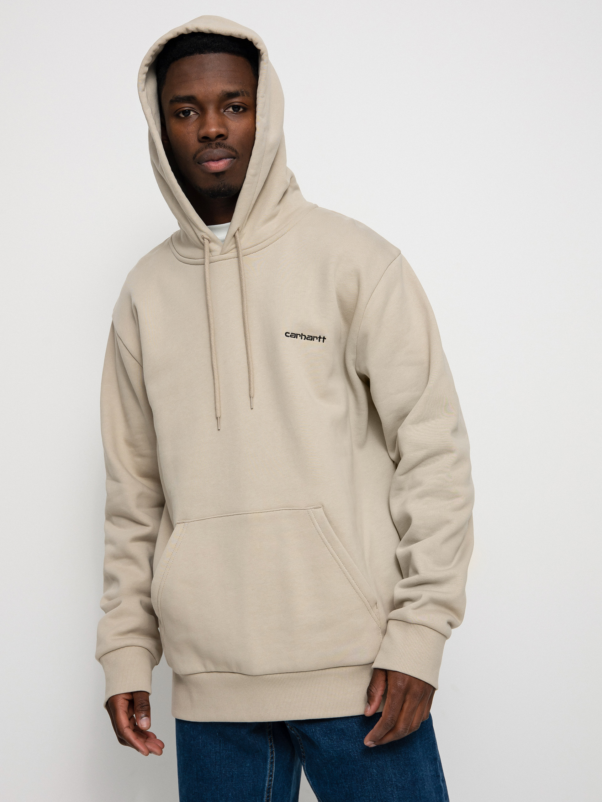 Carhartt WIP Script Embroidery HD Kapucnis pulóver (wall/black)