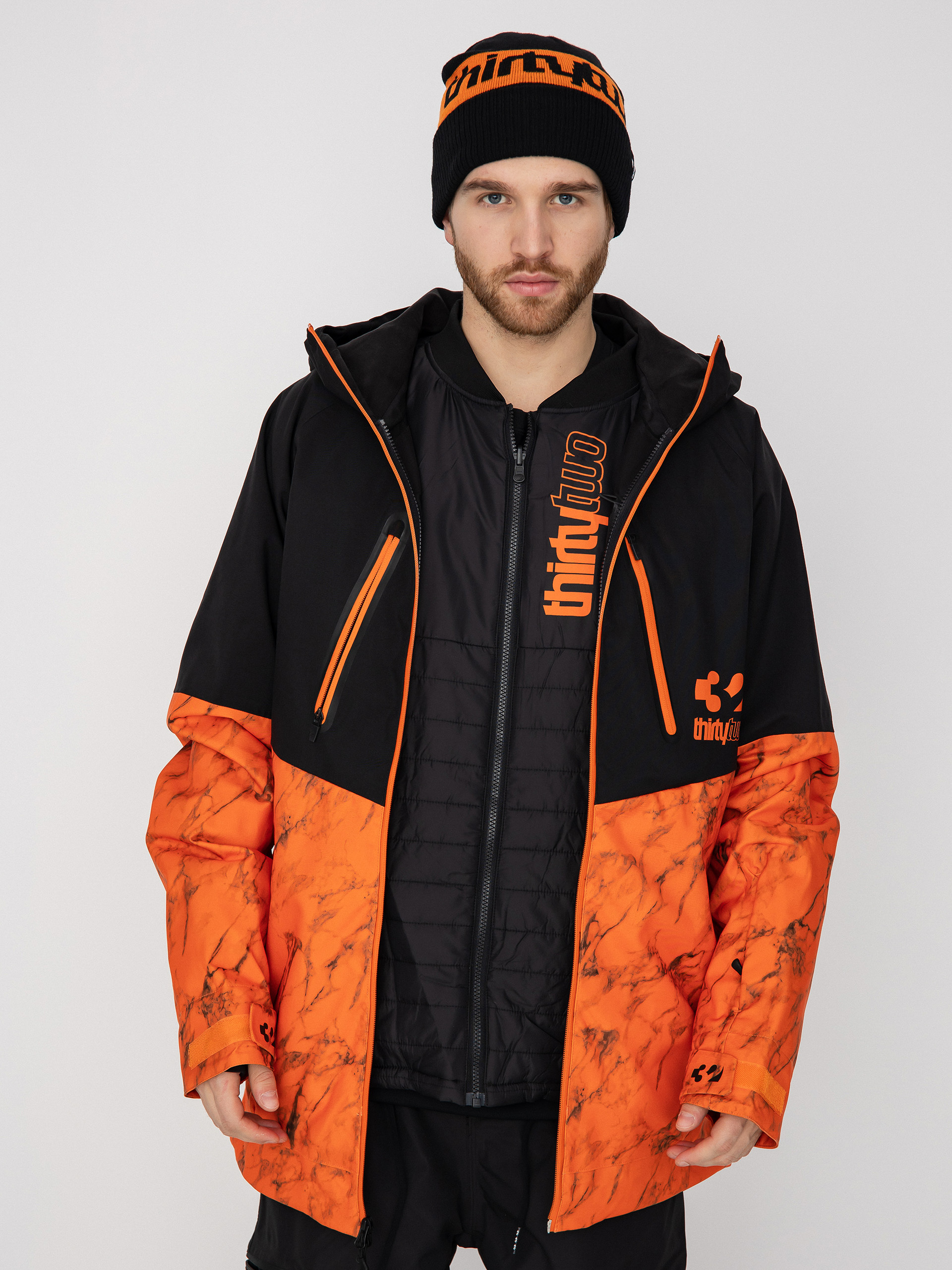 Férfi Snowboard dzseki ThirtyTwo Tm 3 (black/orange)