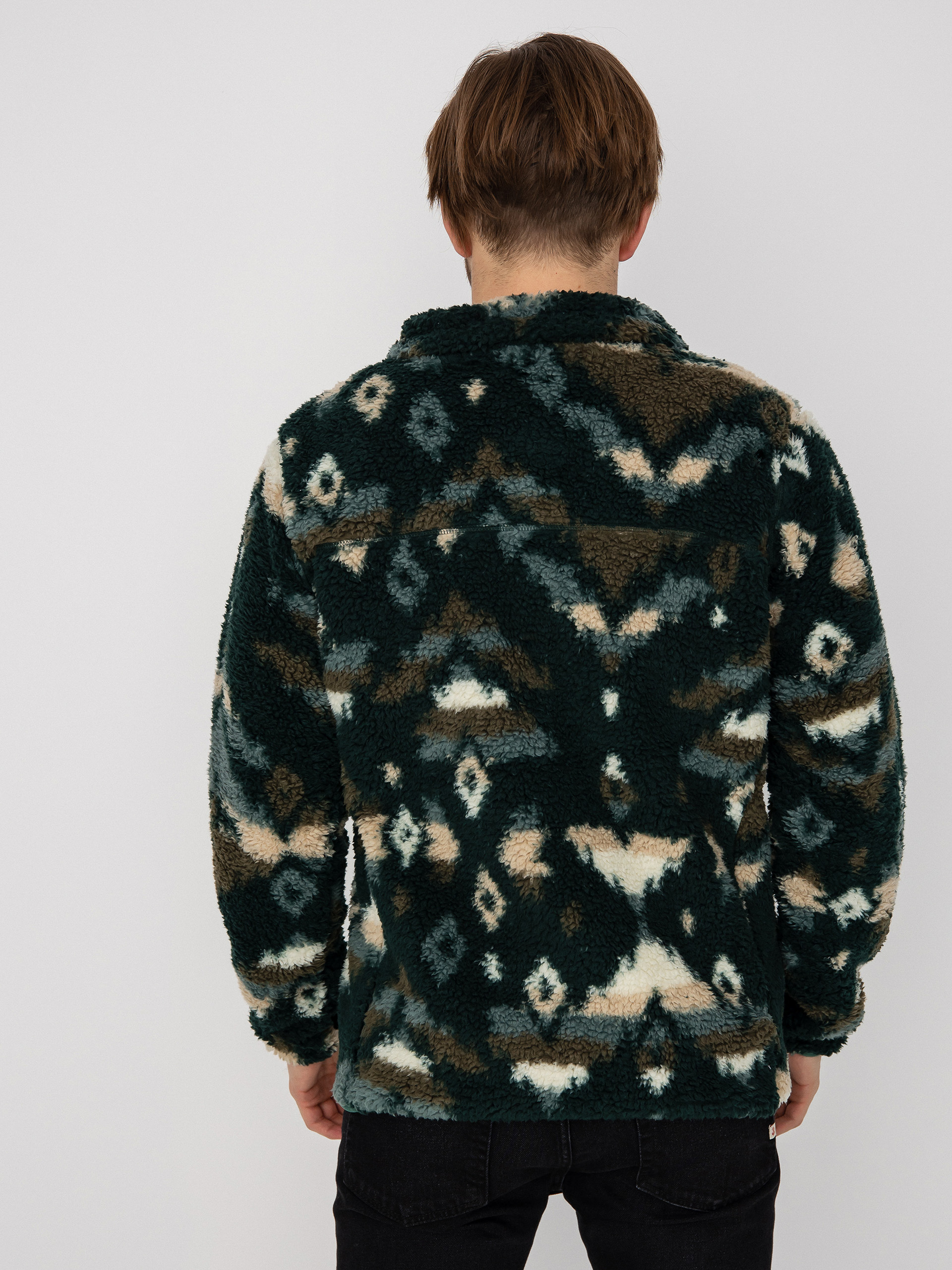 Férfi Columbia Winter Pass Print Fleece Full Zip Polár pulóver (spruce rocky mo)
