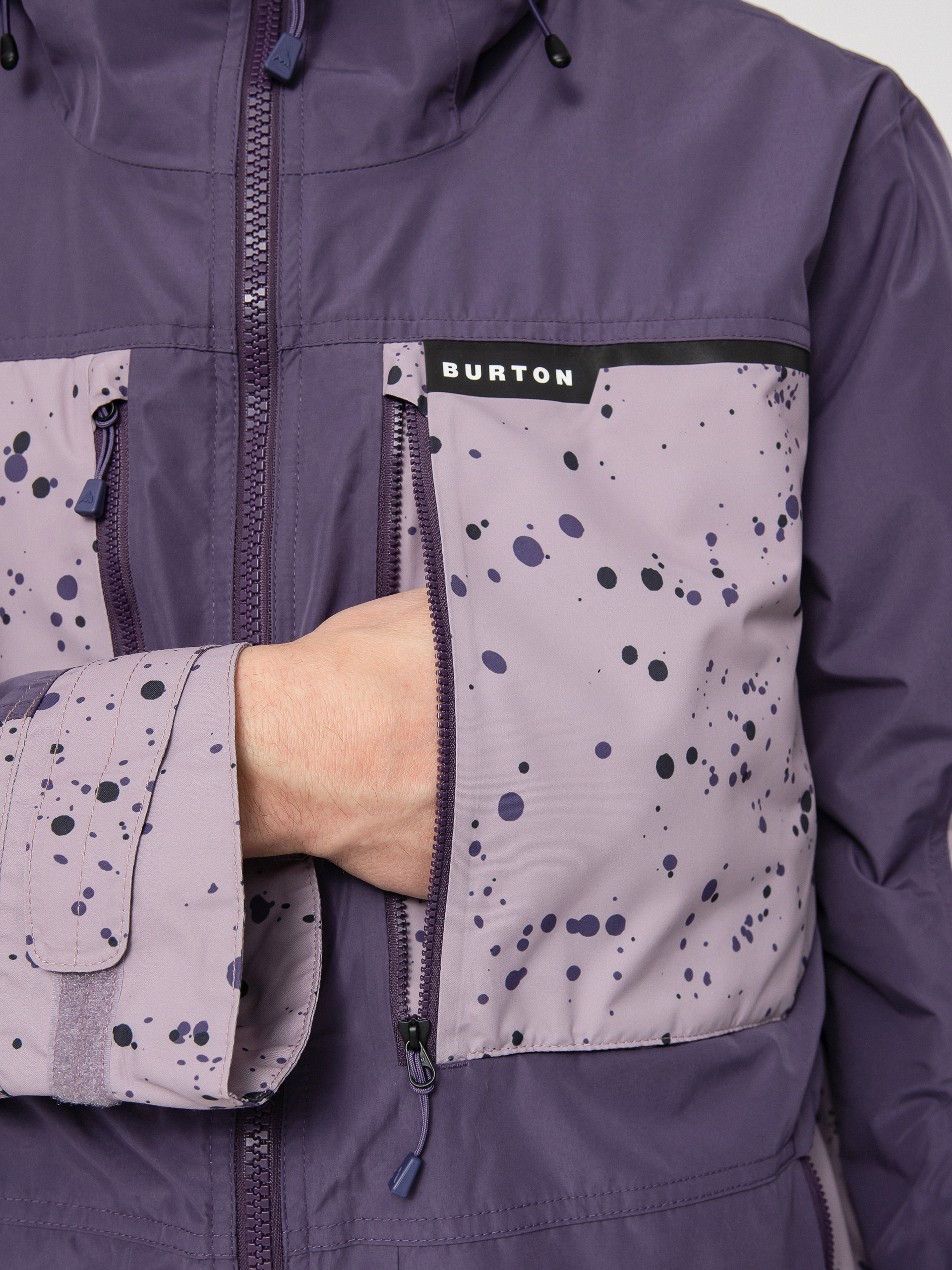 Férfi Burton Frostner Snowboard dzseki (violet halo/elderberry spatter)
