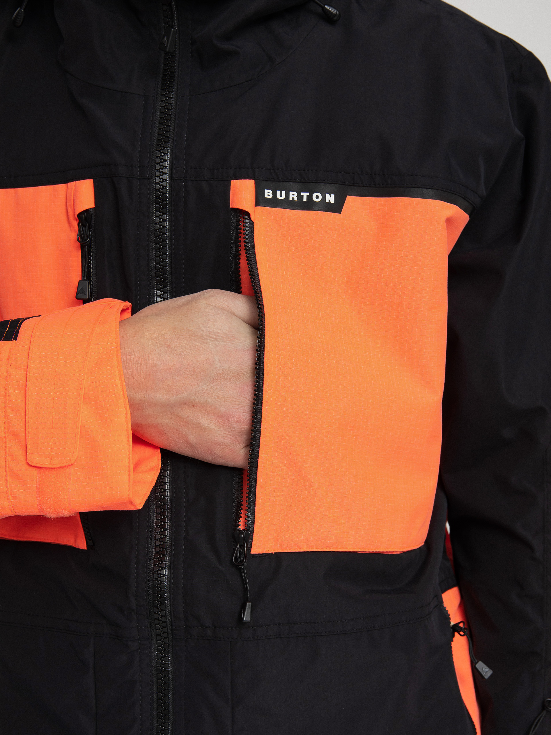 Férfi Burton Frostner Snowboard dzseki (true black/tetra orange)