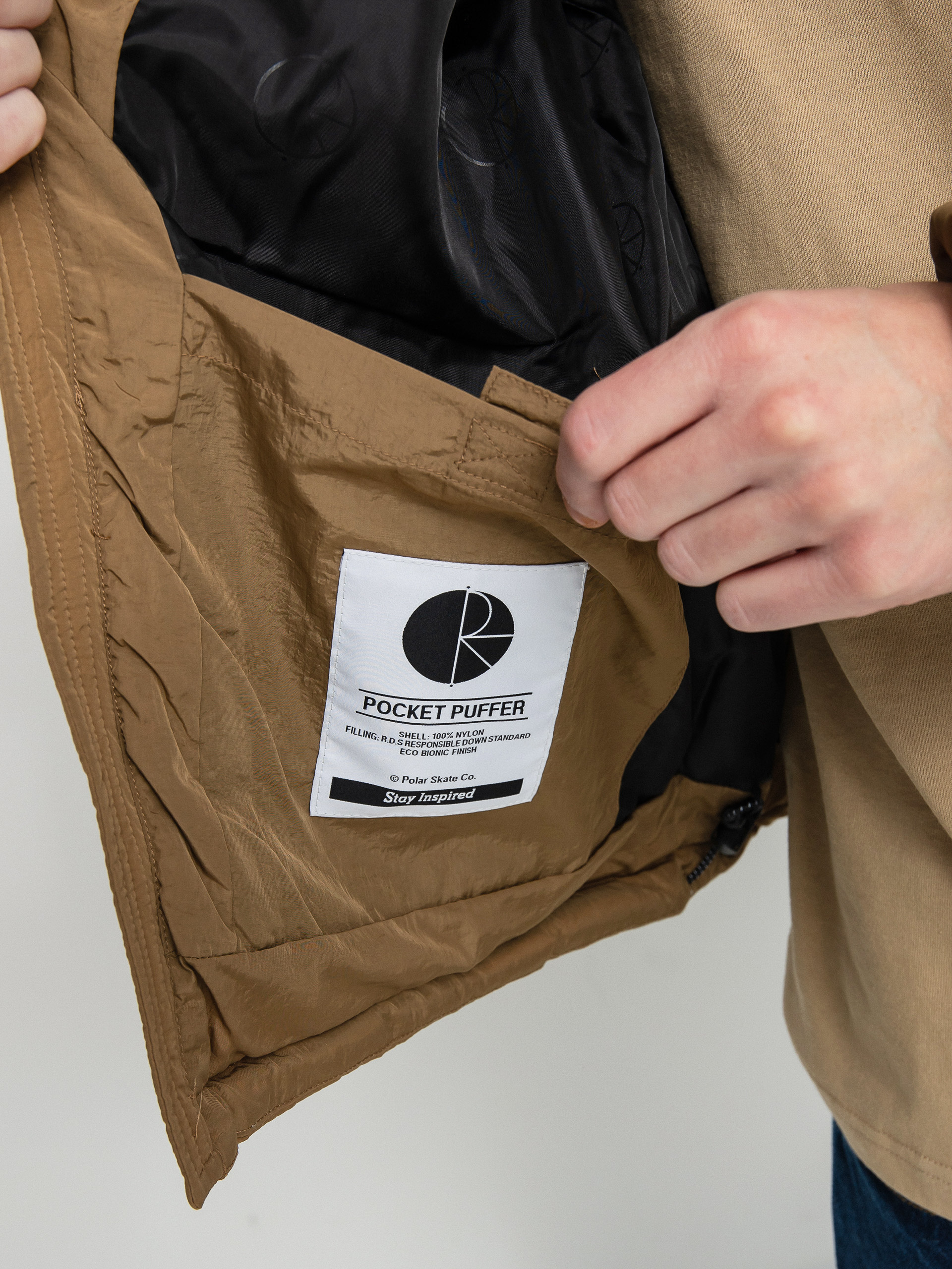 Polar Skate Pocket Puffer Dzseki (antique gold)