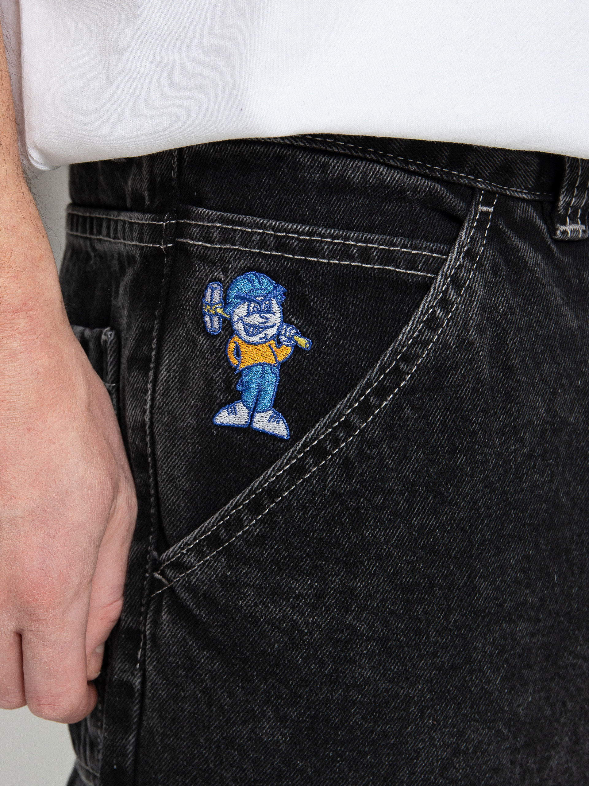 Polar Skate 93! Work Kisnadrág (washed black)