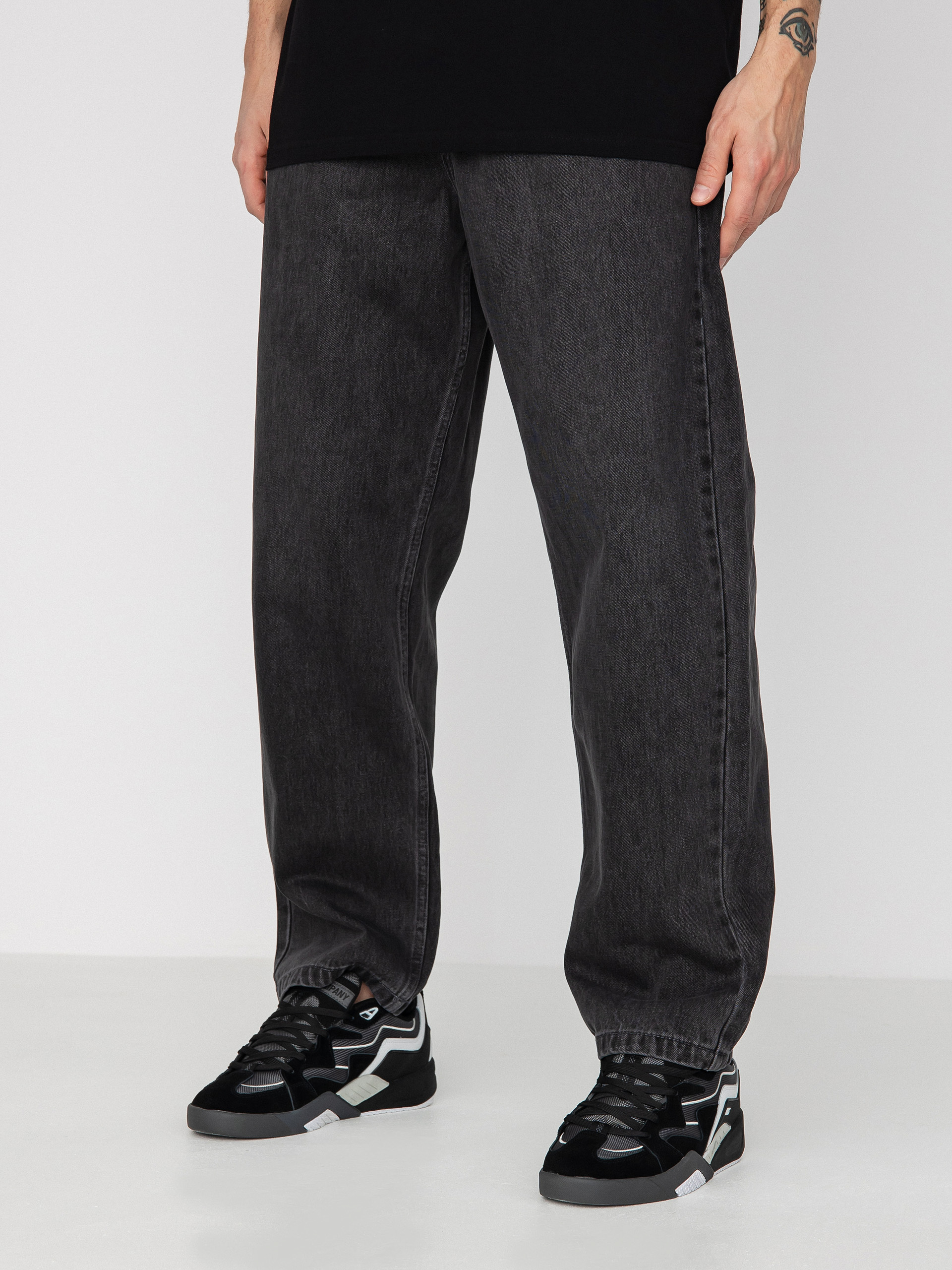 MassDnm Craft Jeans Baggy Fit Kisnadrág (black washed)