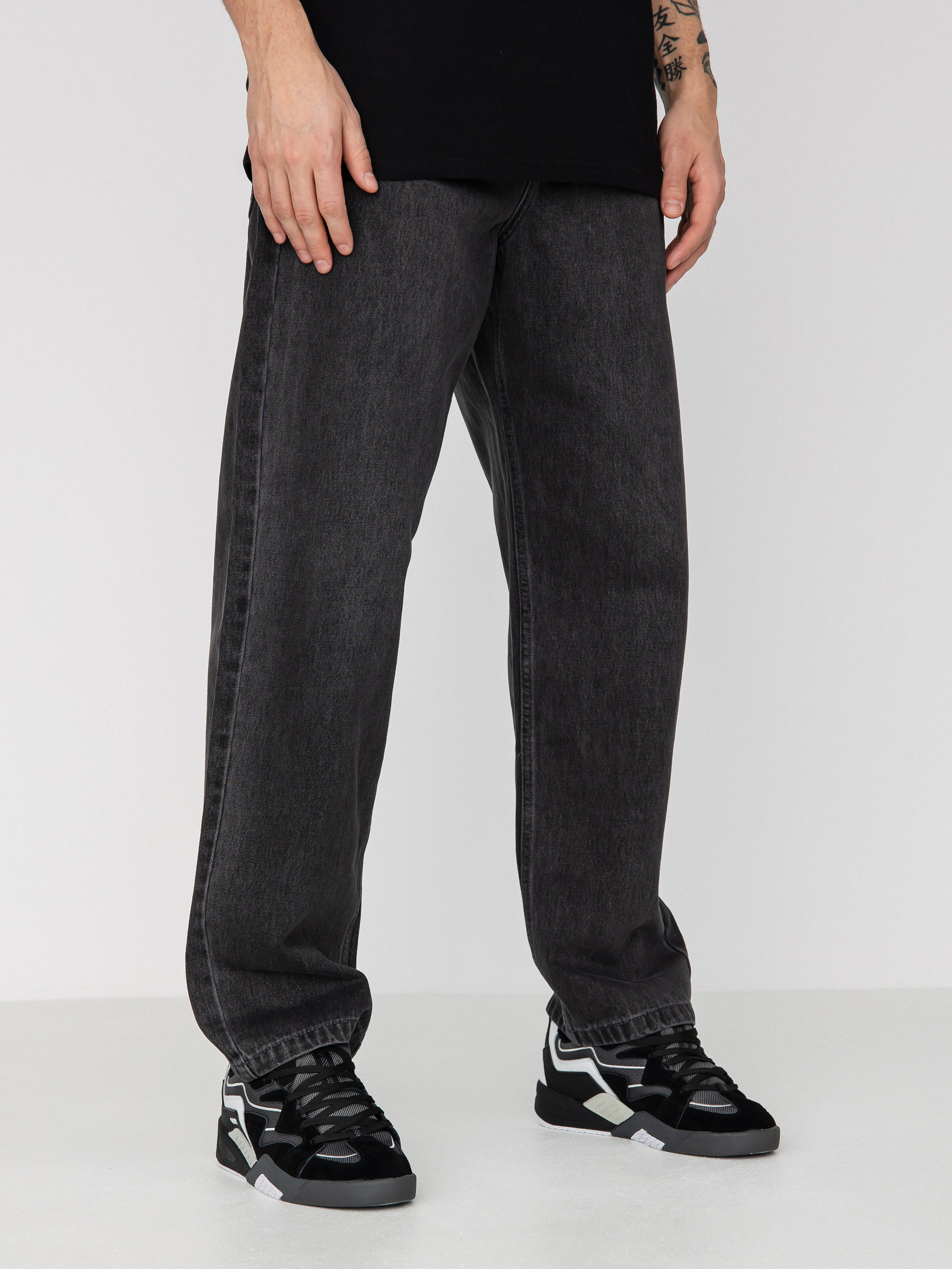 MassDnm Craft Jeans Baggy Fit Kisnadrág (black washed)